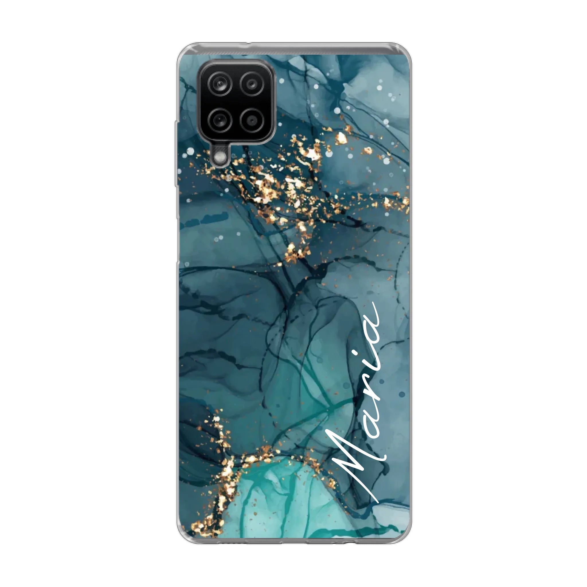 Edler Aquarell Marmor Look für Paare, Freundin, Mama, Oma & Tante - Personalisierbare Handyhülle