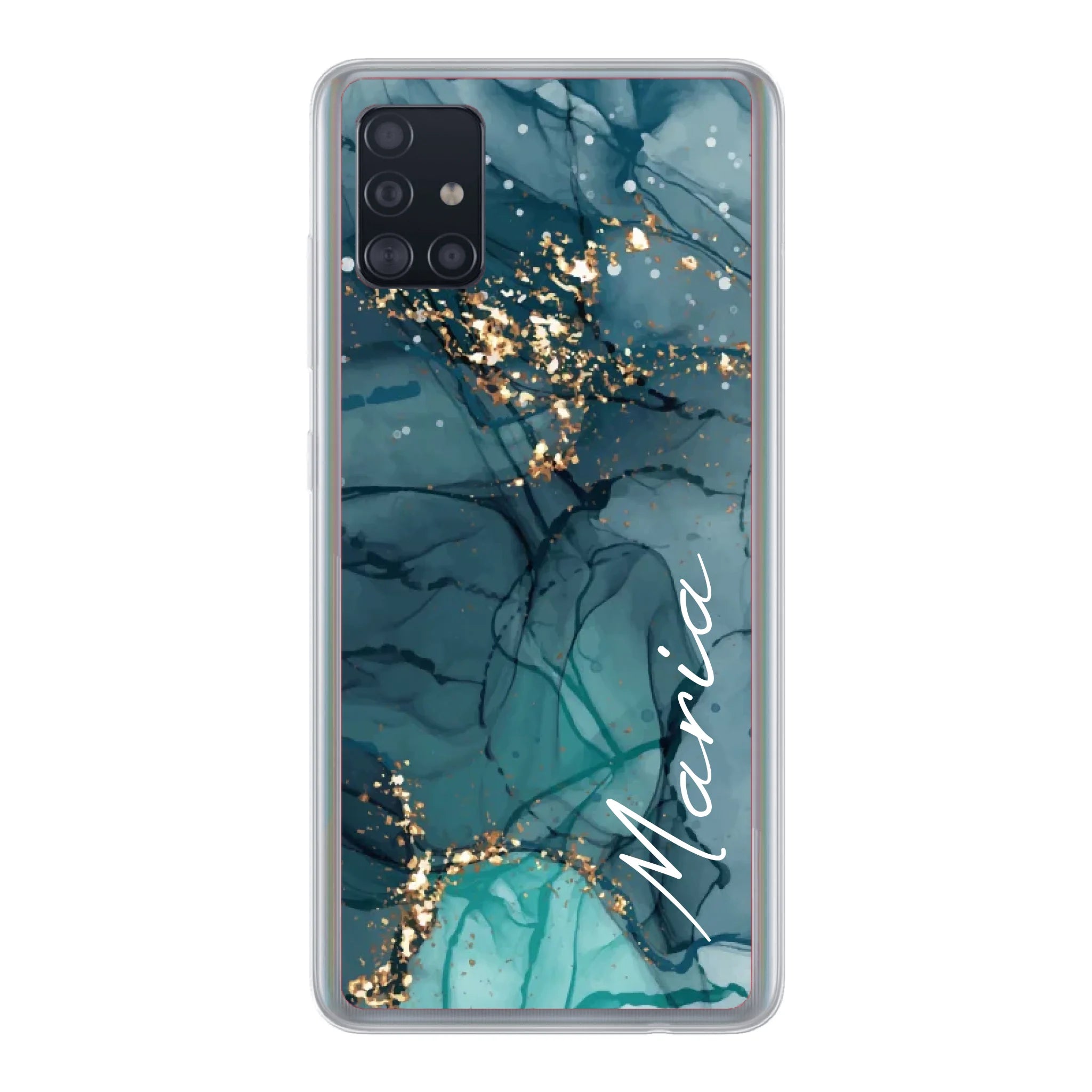 Edler Aquarell Marmor Look für Paare, Freundin, Mama, Oma & Tante - Personalisierbare Handyhülle