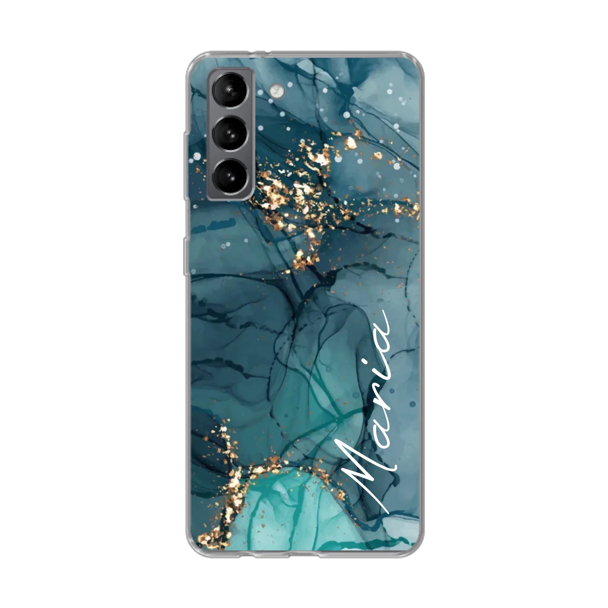 Edler Aquarell Marmor Look für Paare, Freundin, Mama, Oma & Tante - Personalisierbare Handyhülle