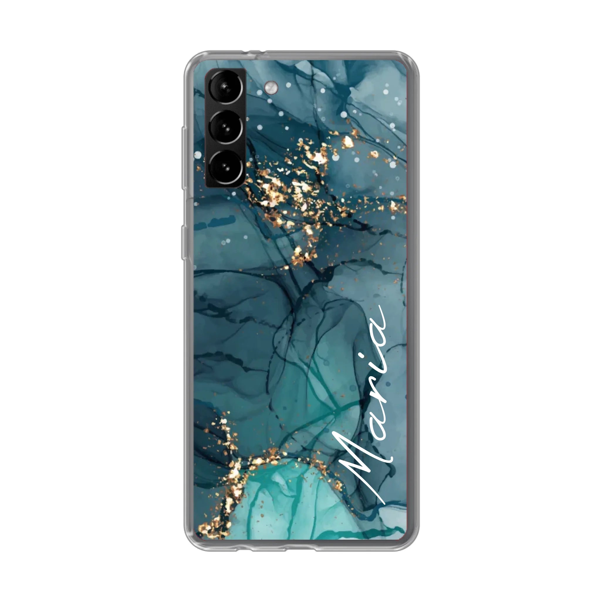 Edler Aquarell Marmor Look für Paare, Freundin, Mama, Oma & Tante - Personalisierbare Handyhülle