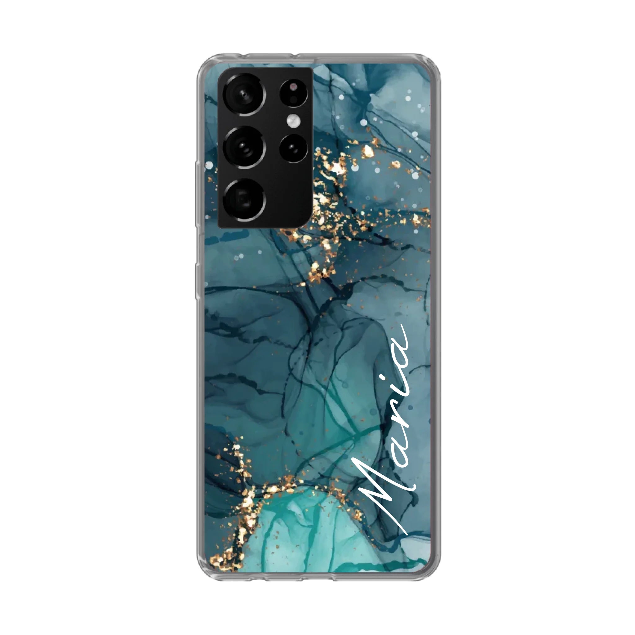 Edler Aquarell Marmor Look für Paare, Freundin, Mama, Oma & Tante - Personalisierbare Handyhülle
