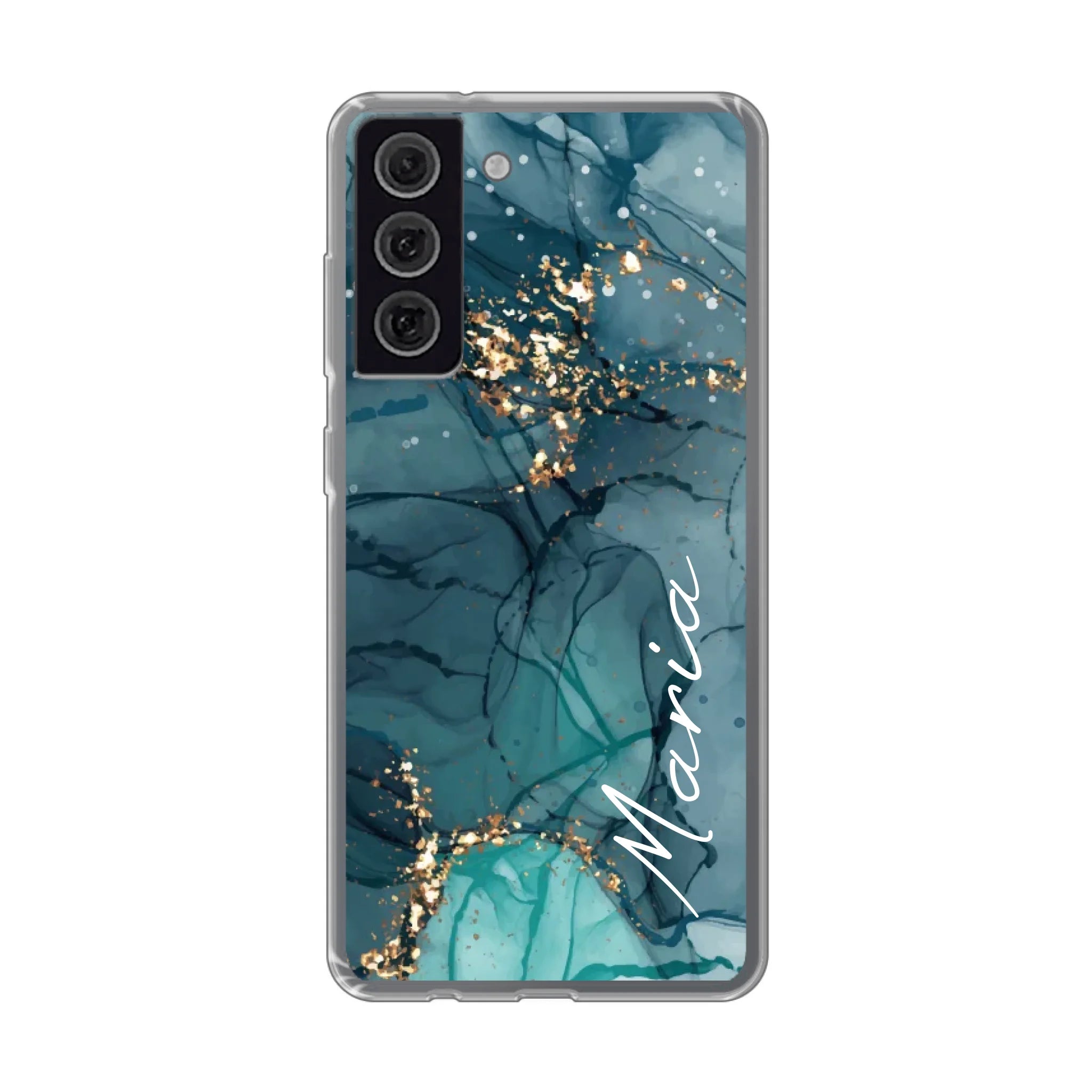Edler Aquarell Marmor Look für Paare, Freundin, Mama, Oma & Tante - Personalisierbare Handyhülle