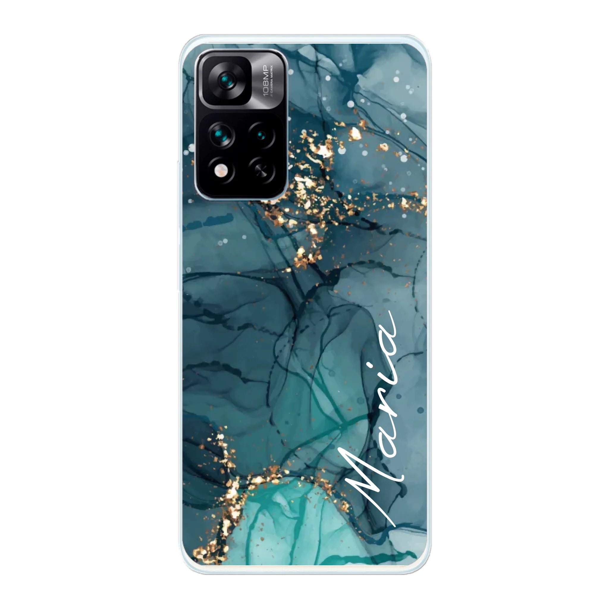 Edler Aquarell Marmor Look für Paare, Freundin, Mama, Oma & Tante - Personalisierbare Handyhülle