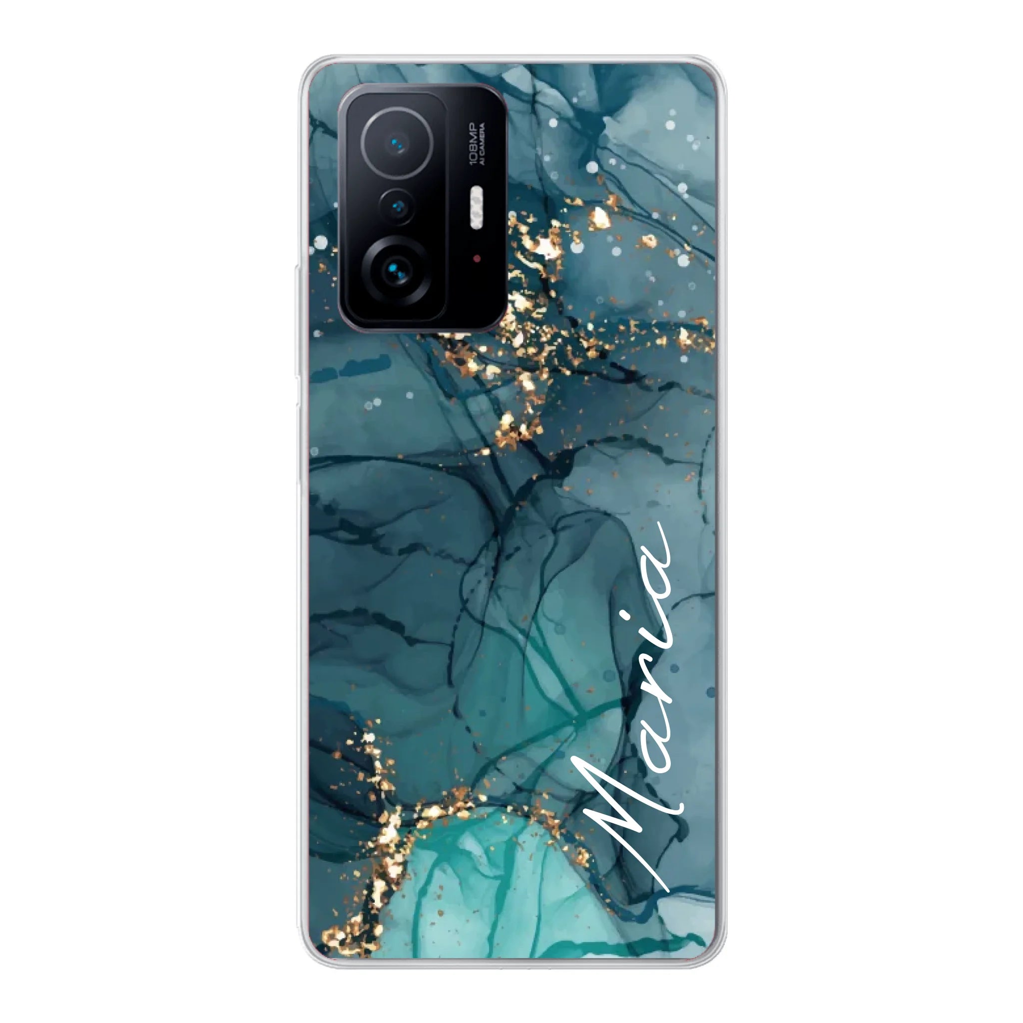 Edler Aquarell Marmor Look für Paare, Freundin, Mama, Oma & Tante - Personalisierbare Handyhülle