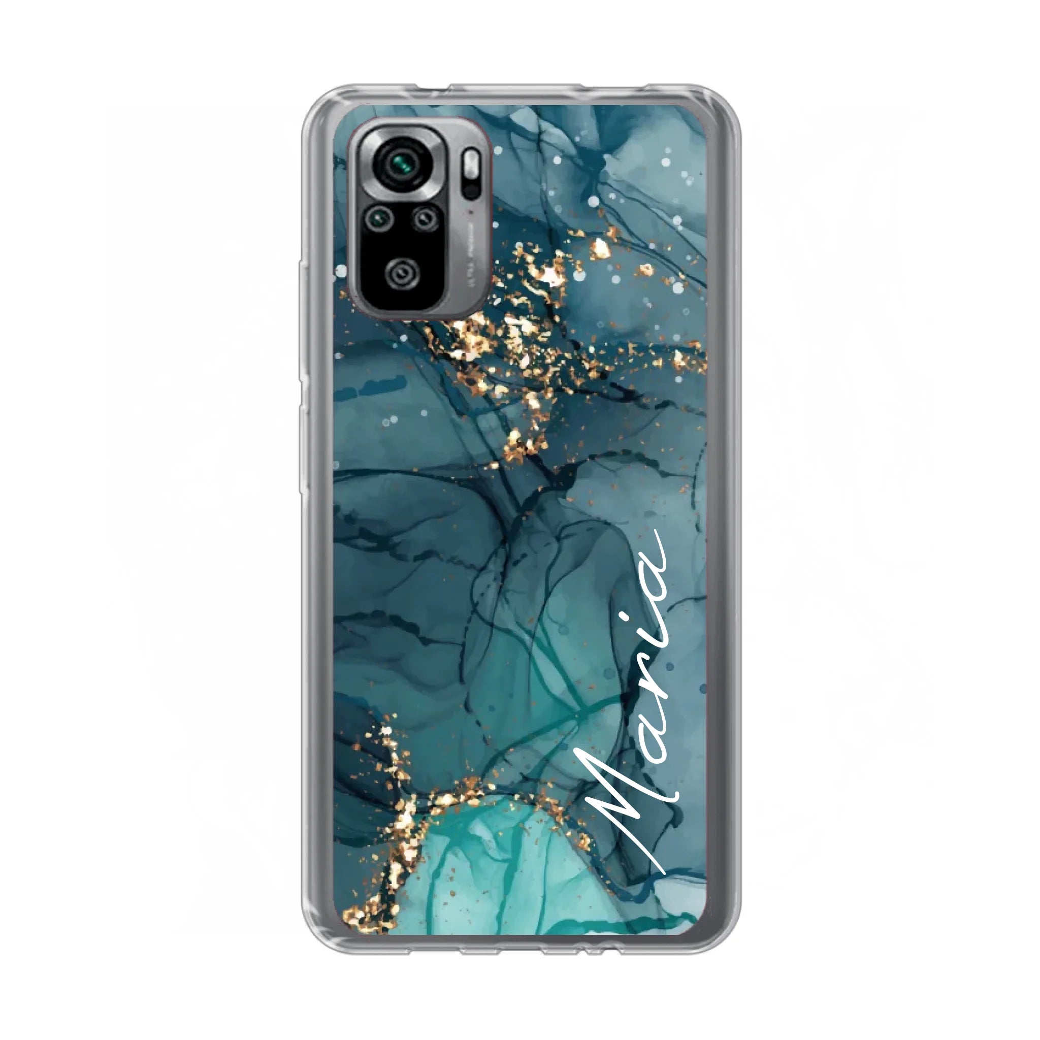 Edler Aquarell Marmor Look für Paare, Freundin, Mama, Oma & Tante - Personalisierbare Handyhülle