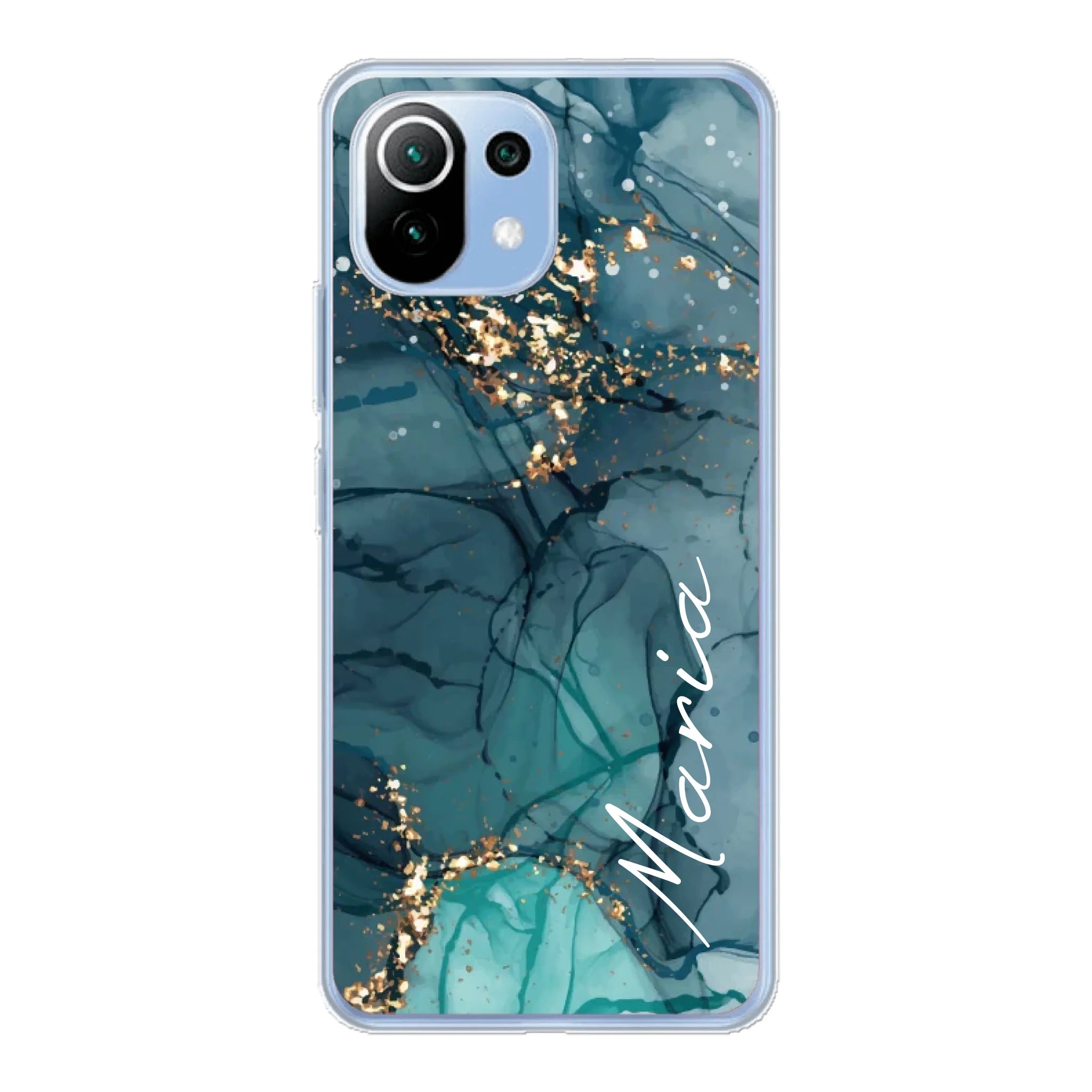 Edler Aquarell Marmor Look für Paare, Freundin, Mama, Oma & Tante - Personalisierbare Handyhülle