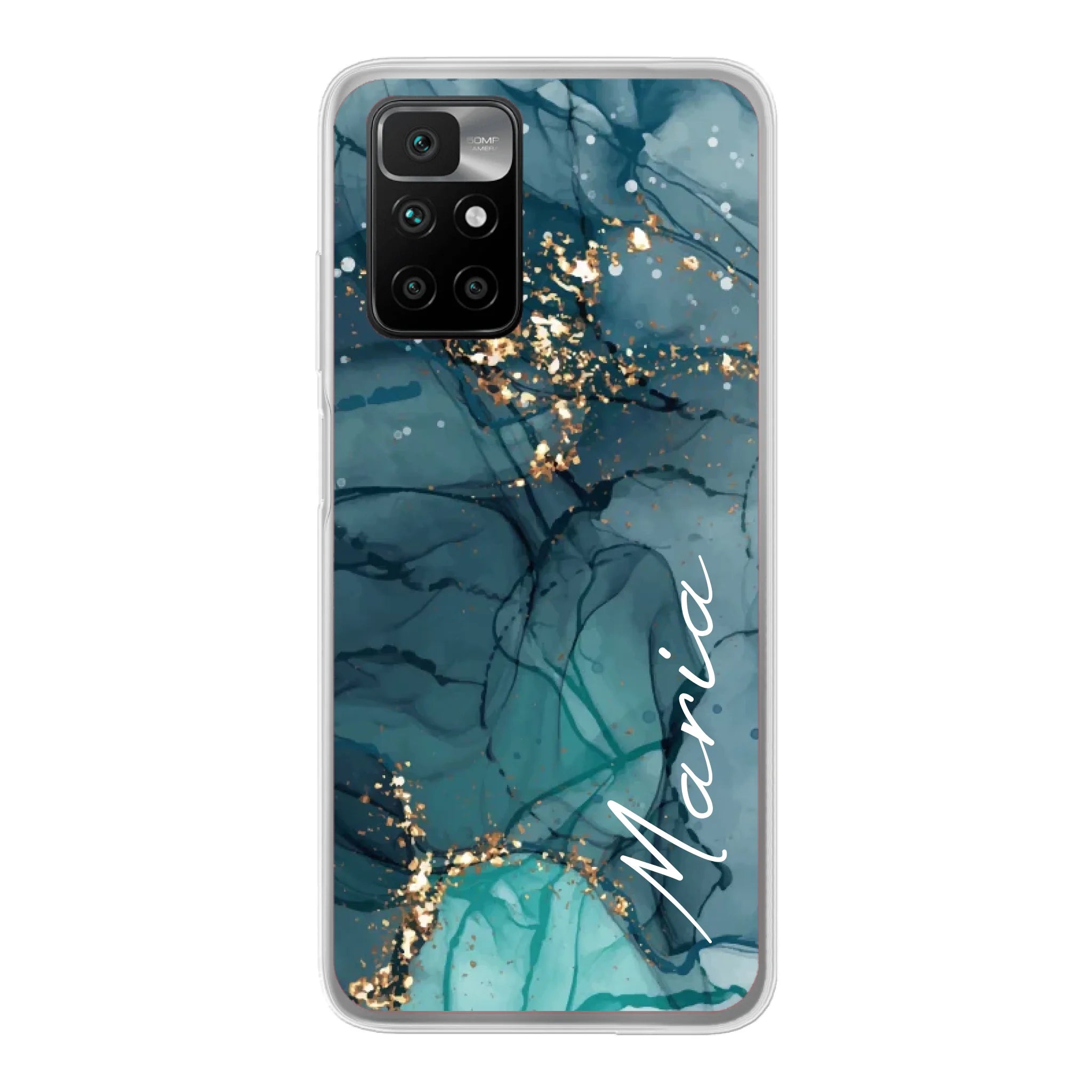 Edler Aquarell Marmor Look für Paare, Freundin, Mama, Oma & Tante - Personalisierbare Handyhülle