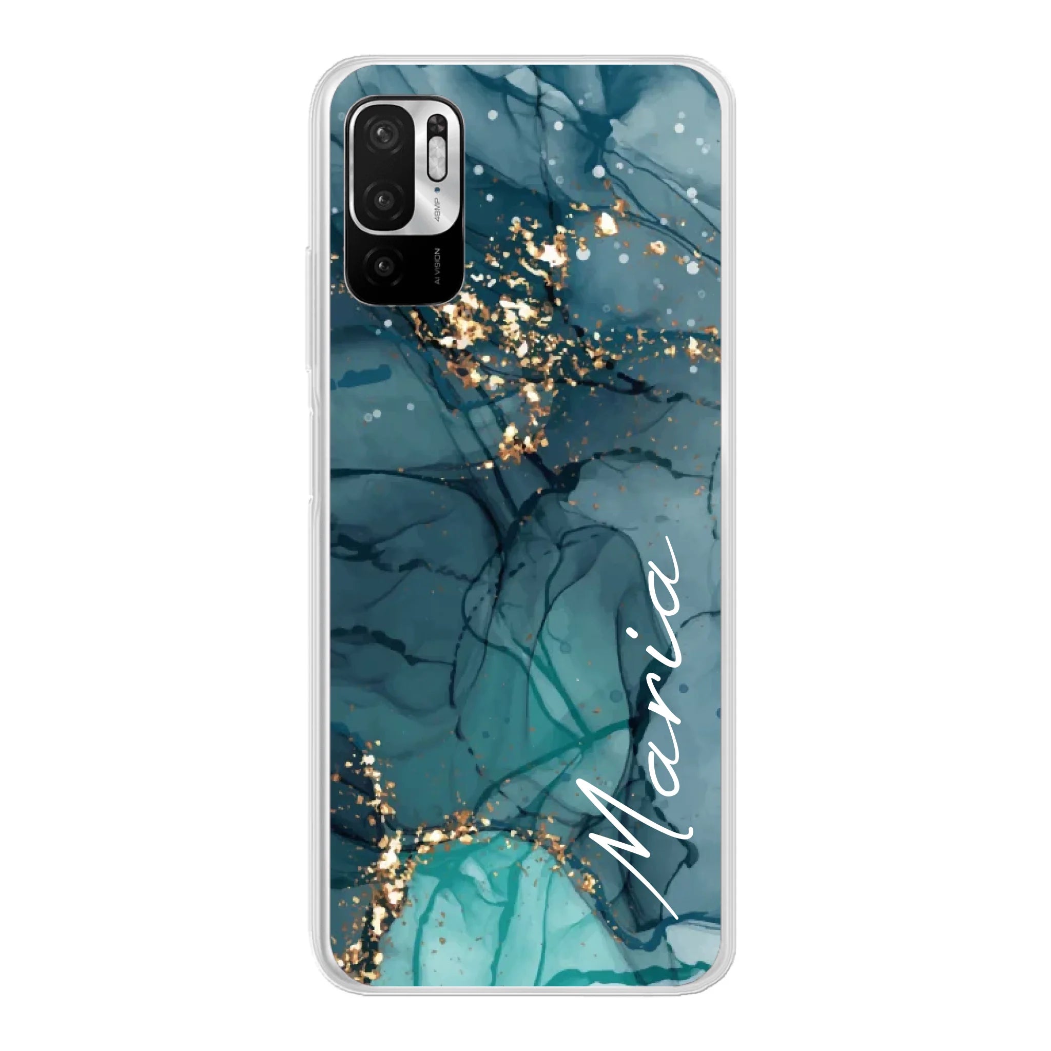 Edler Aquarell Marmor Look für Paare, Freundin, Mama, Oma & Tante - Personalisierbare Handyhülle