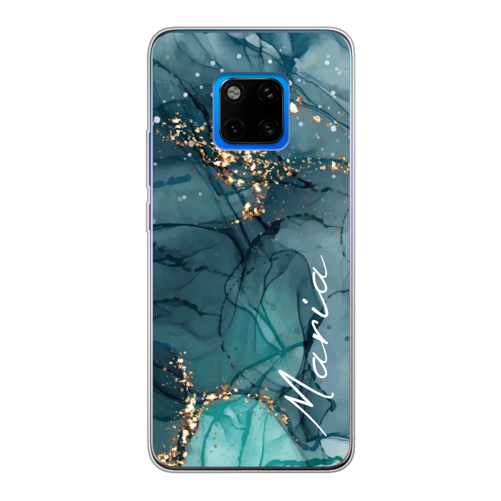 Edler Aquarell Marmor Look für Paare, Freundin, Mama, Oma & Tante - Personalisierbare Handyhülle