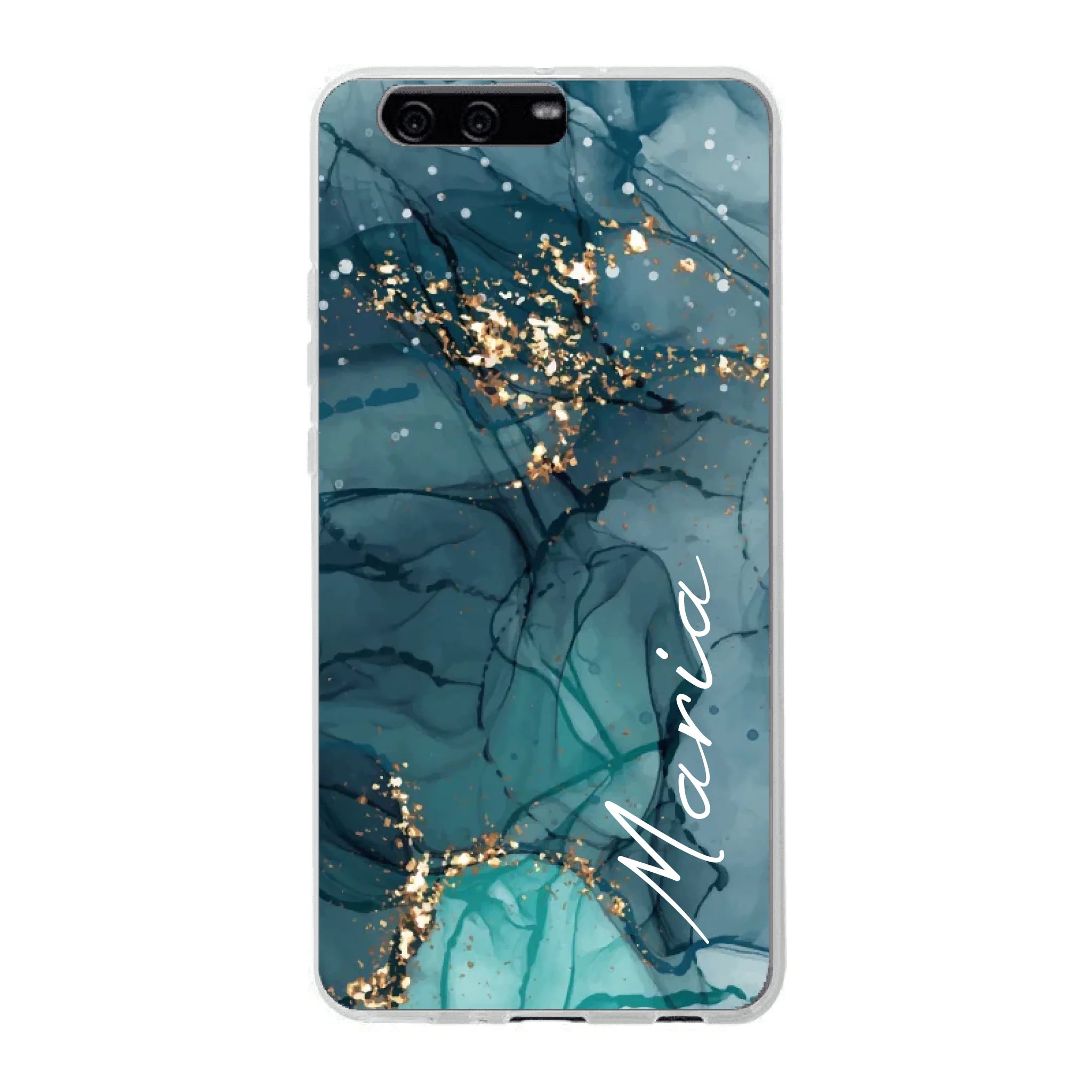 Edler Aquarell Marmor Look für Paare, Freundin, Mama, Oma & Tante - Personalisierbare Handyhülle