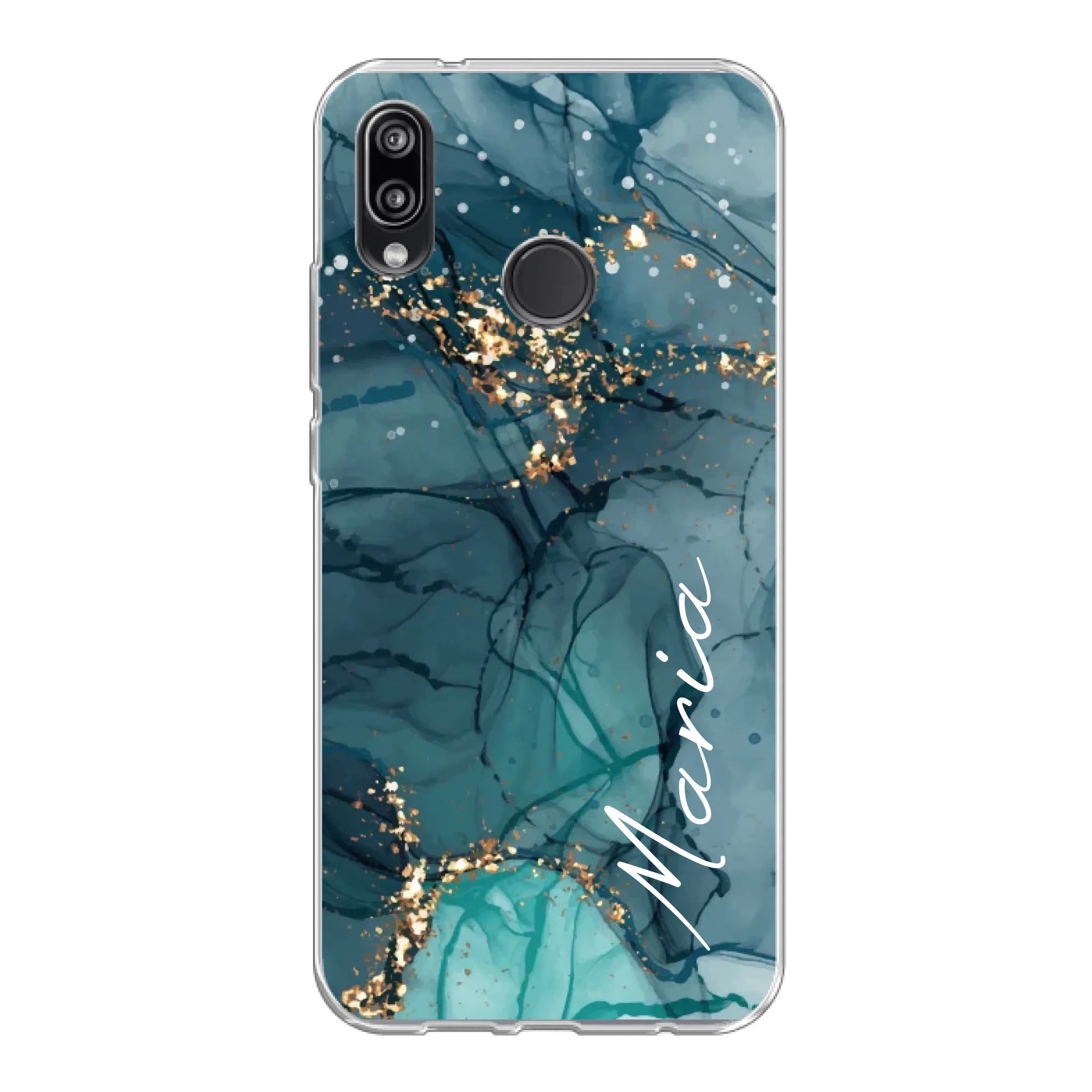 Edler Aquarell Marmor Look für Paare, Freundin, Mama, Oma & Tante - Personalisierbare Handyhülle