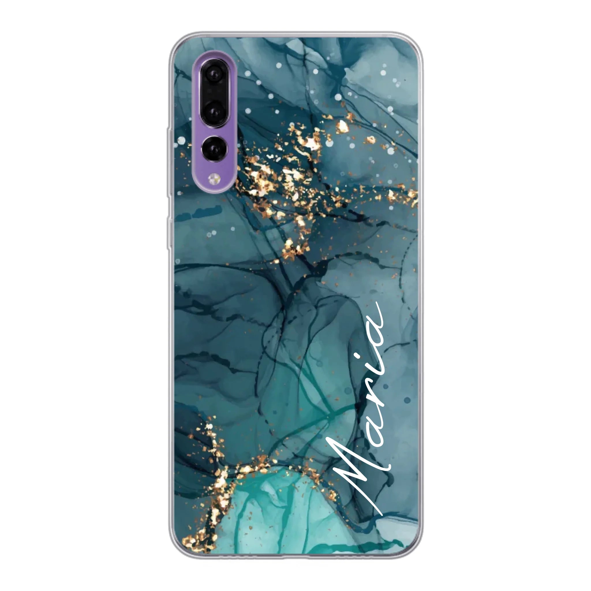Edler Aquarell Marmor Look für Paare, Freundin, Mama, Oma & Tante - Personalisierbare Handyhülle