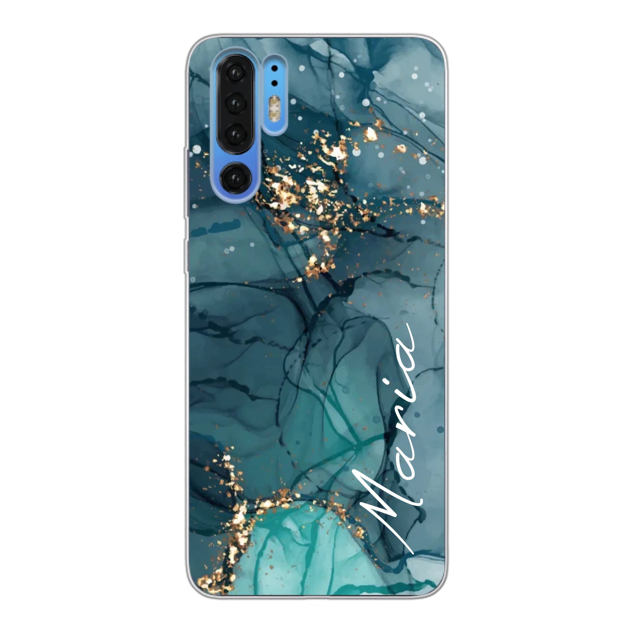 Edler Aquarell Marmor Look für Paare, Freundin, Mama, Oma & Tante - Personalisierbare Handyhülle
