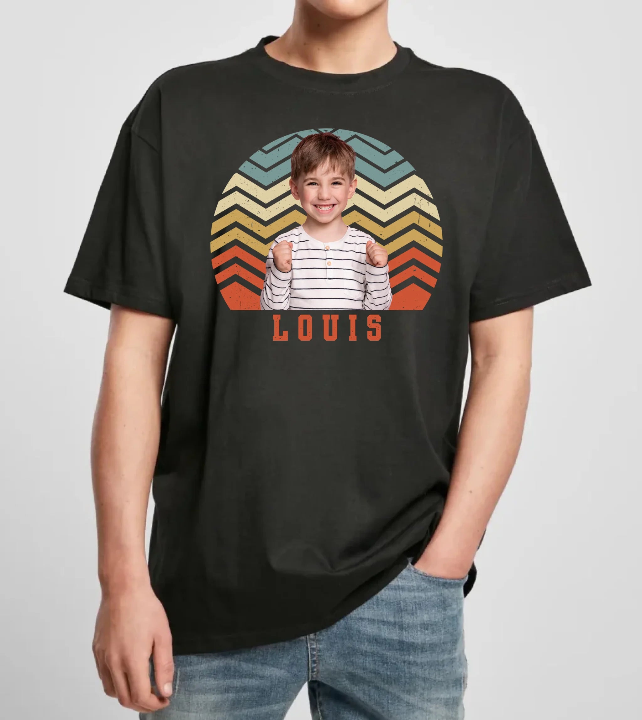 schwarz Mockup Oversize ohne gesicht