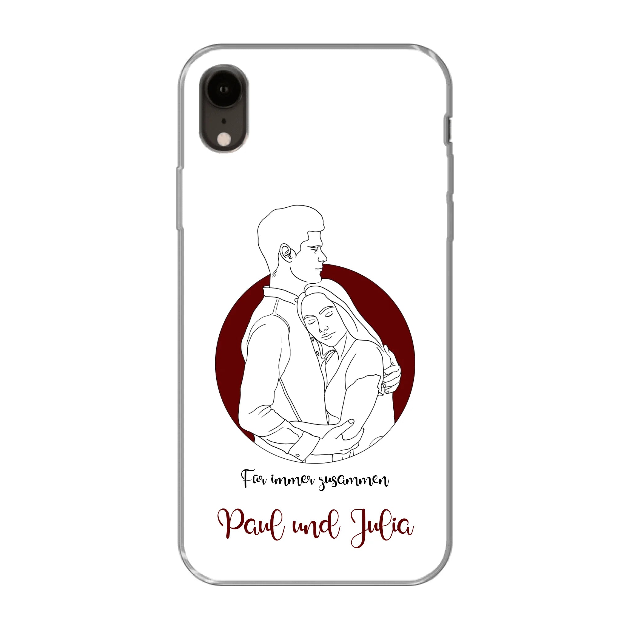 Lineart Pärchen für Paare - Personalisierbare Handyhülle
