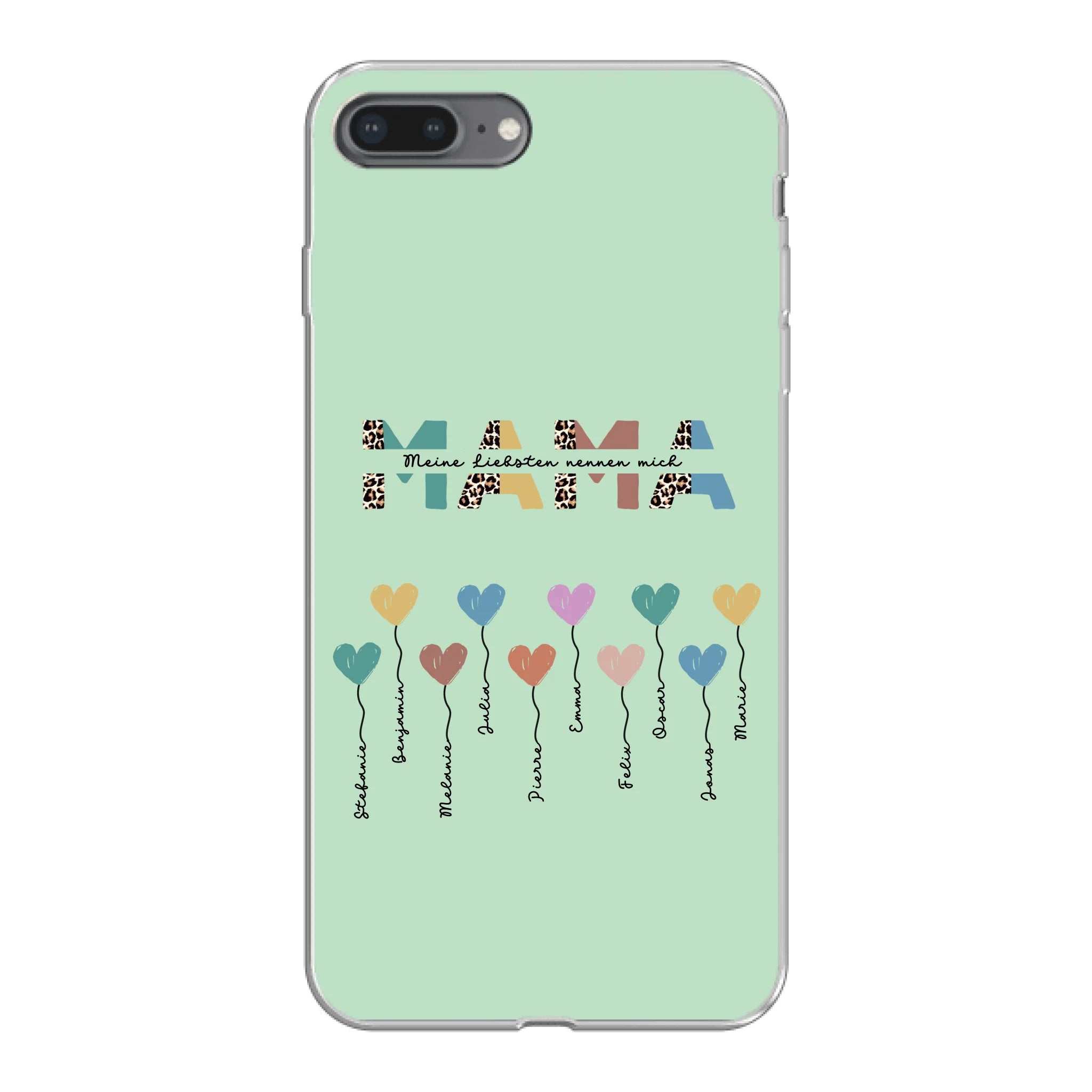 Mama / Oma Herzballons mit Text - Personalisierbare Handyhülle