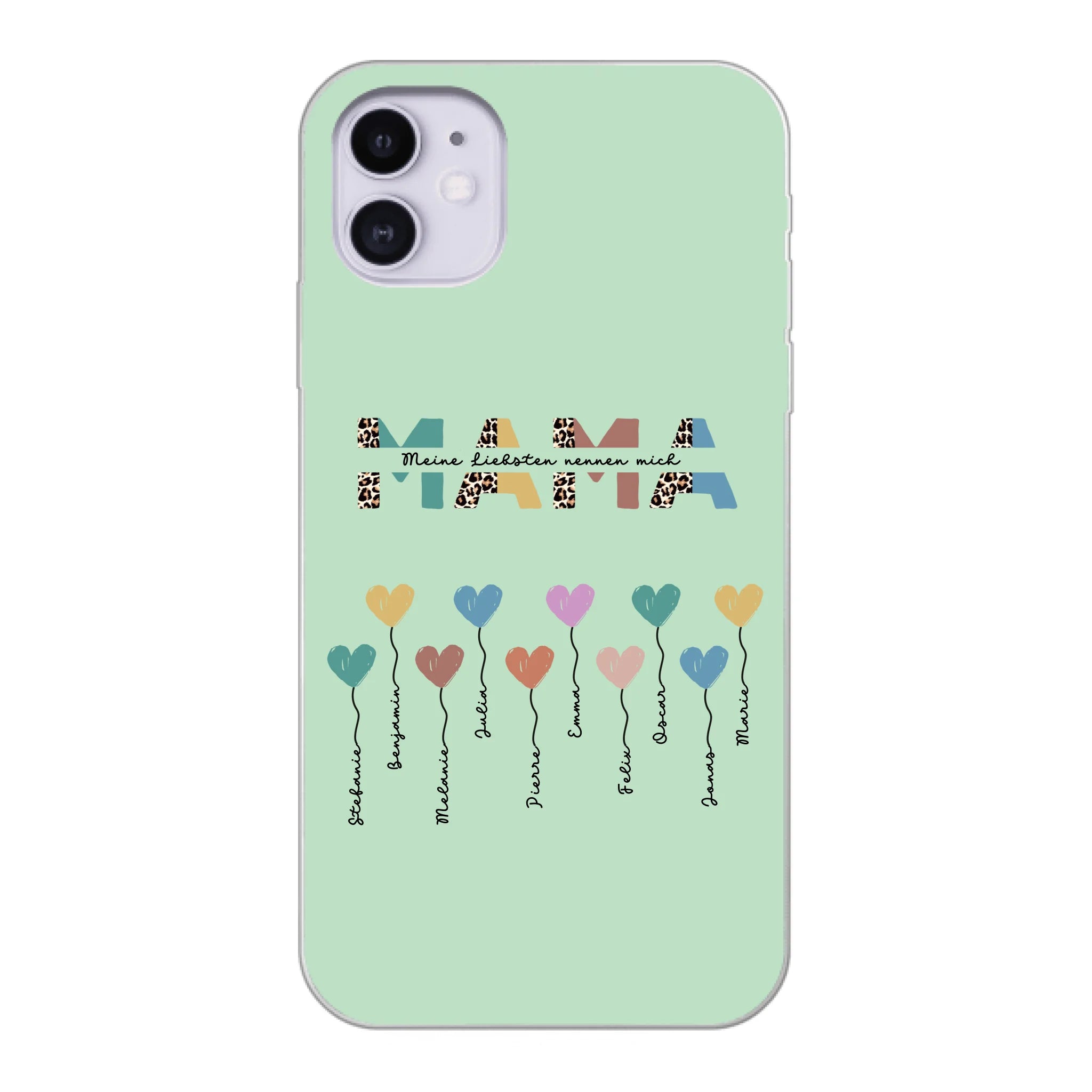 Mama / Oma Herzballons mit Text - Personalisierbare Handyhülle