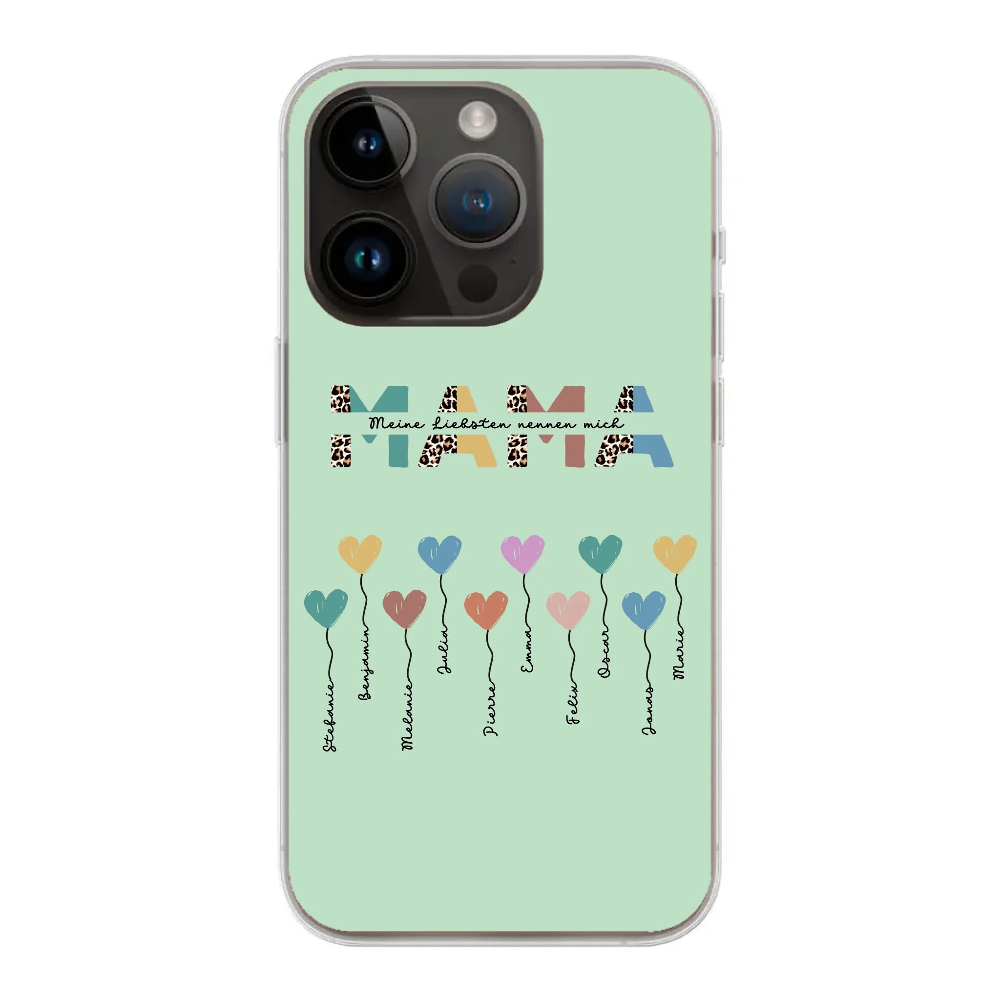 Mama / Oma Herzballons mit Text - Personalisierbare Handyhülle