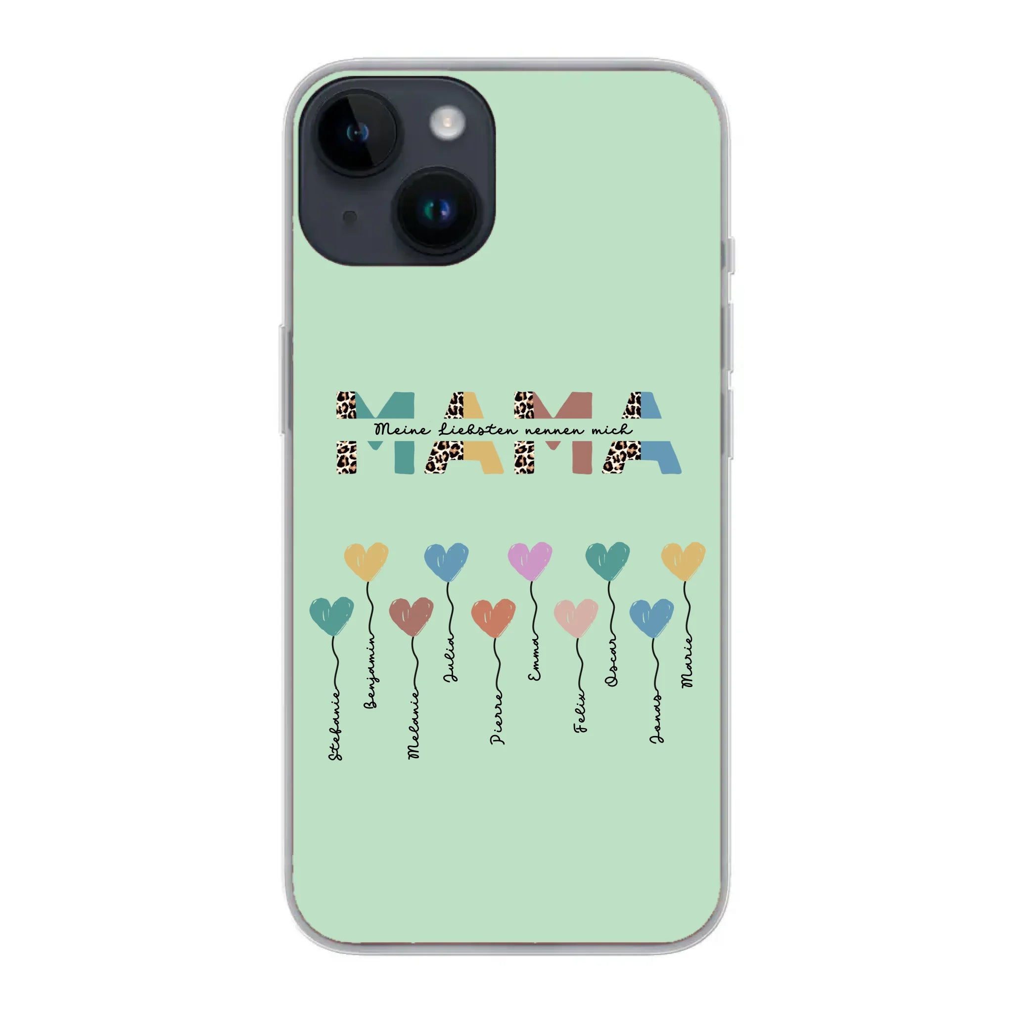 Mama / Oma Herzballons mit Text - Personalisierbare Handyhülle