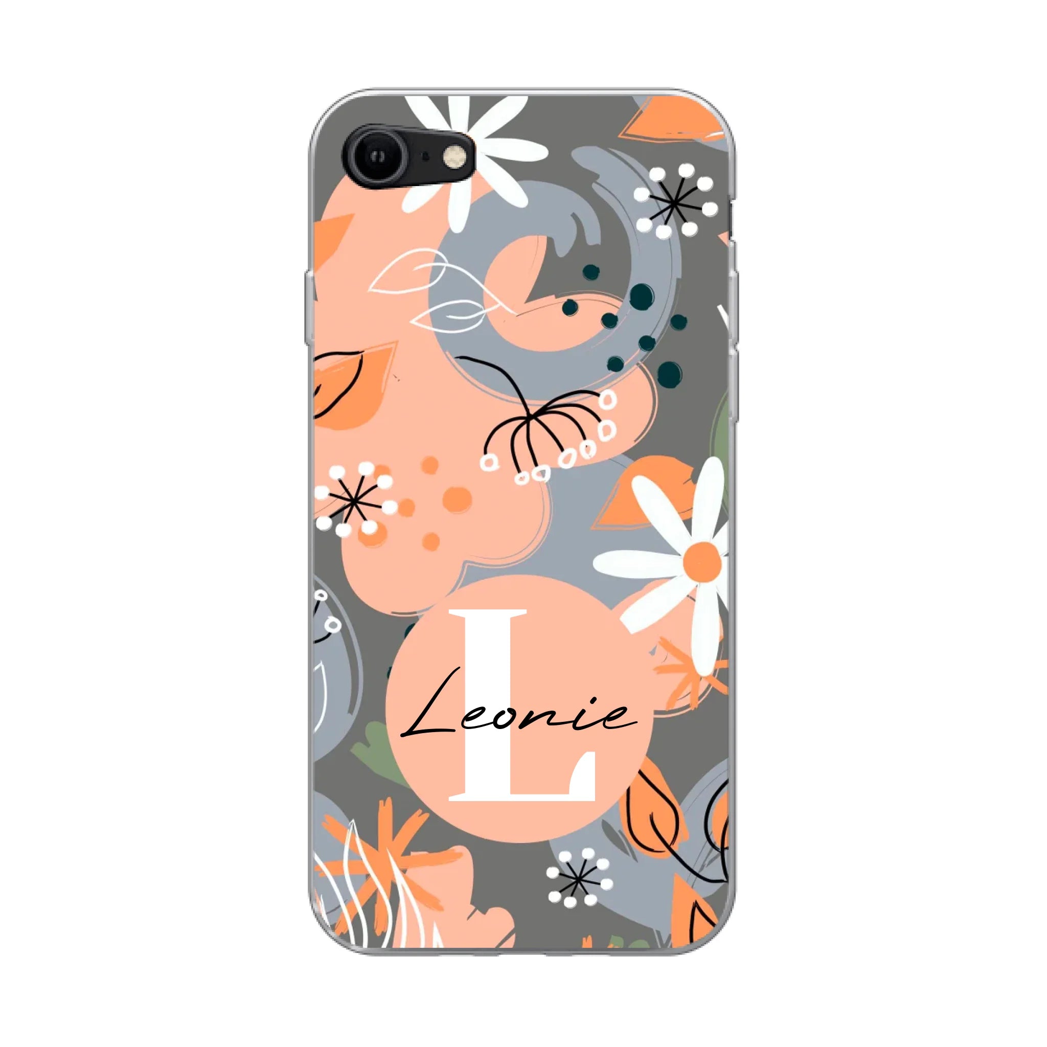 Abstraktes Blumenmuster Design für Paare, Freundin, Mama, Oma & Tante - Personalisierbare Handyhülle