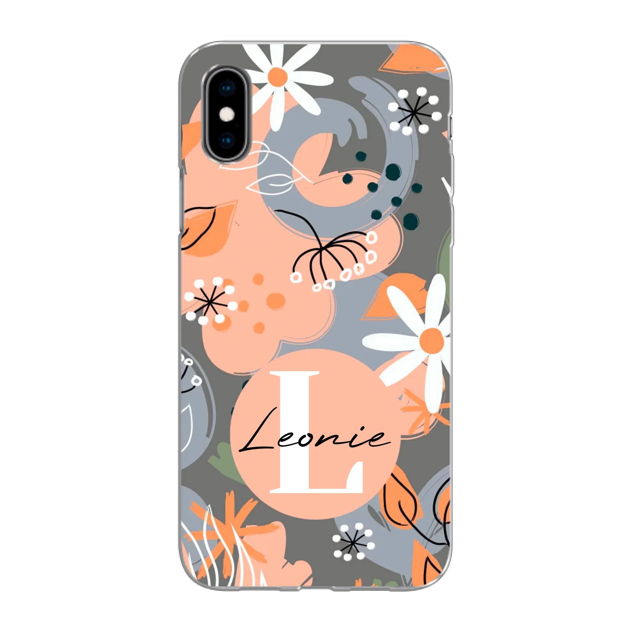 Abstraktes Blumenmuster Design für Paare, Freundin, Mama, Oma & Tante - Personalisierbare Handyhülle