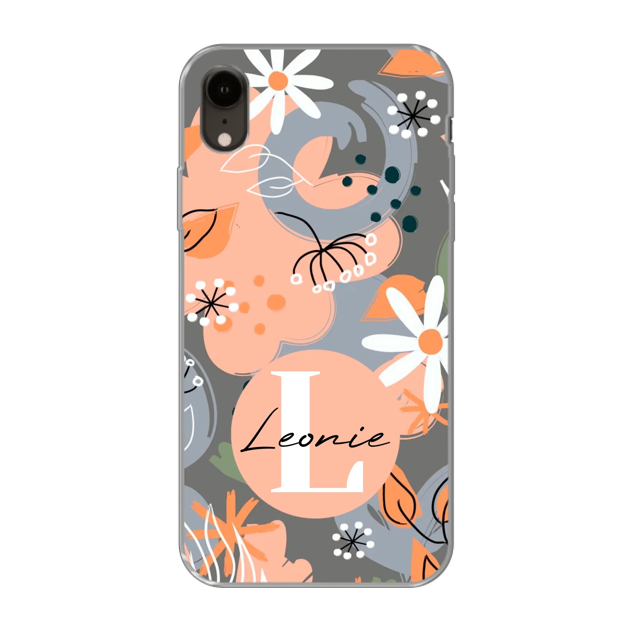 Abstraktes Blumenmuster Design für Paare, Freundin, Mama, Oma & Tante - Personalisierbare Handyhülle
