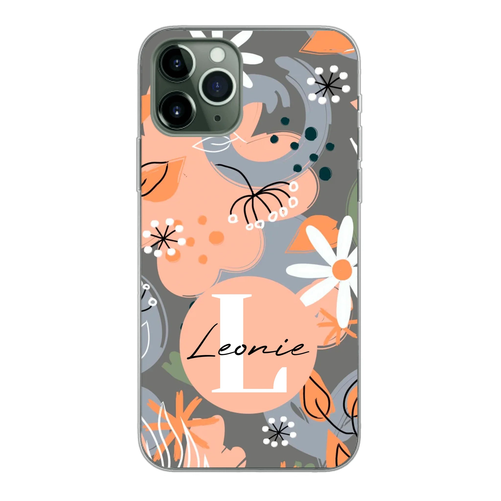 Abstraktes Blumenmuster Design für Paare, Freundin, Mama, Oma & Tante - Personalisierbare Handyhülle