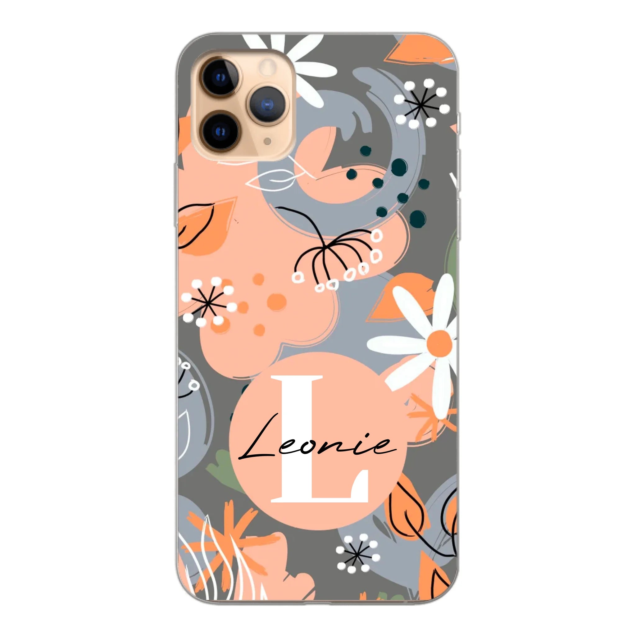Abstraktes Blumenmuster Design für Paare, Freundin, Mama, Oma & Tante - Personalisierbare Handyhülle