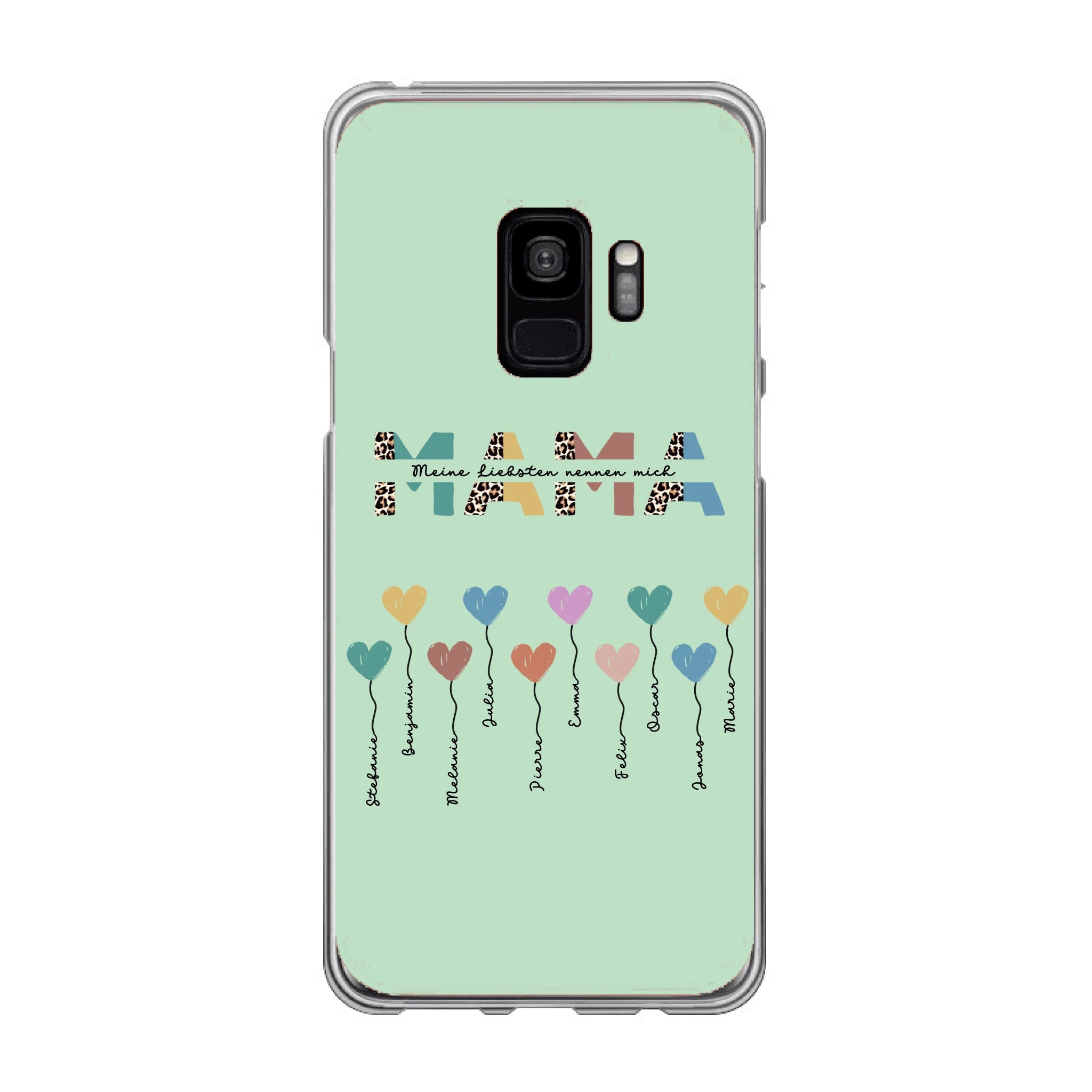 Mama / Oma Herzballons mit Text - Personalisierbare Handyhülle