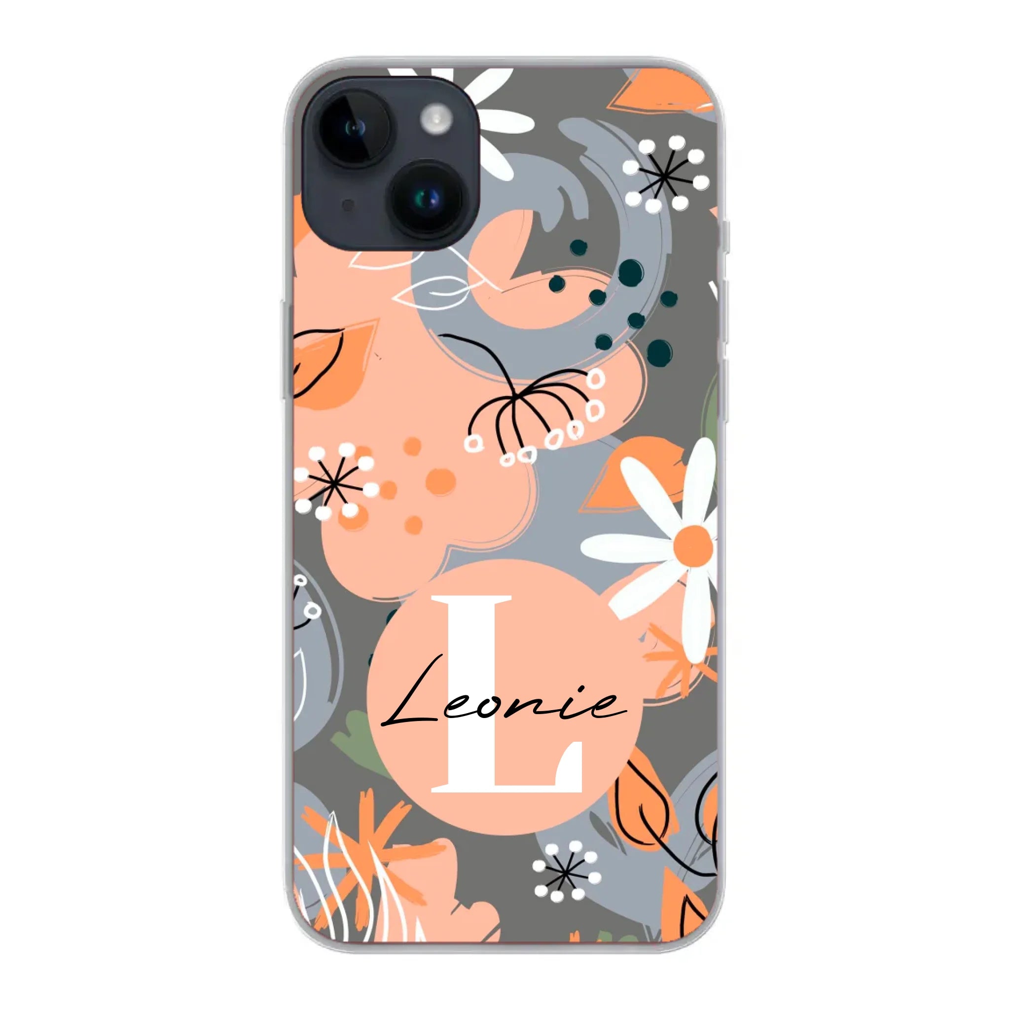 Abstraktes Blumenmuster Design für Paare, Freundin, Mama, Oma & Tante - Personalisierbare Handyhülle