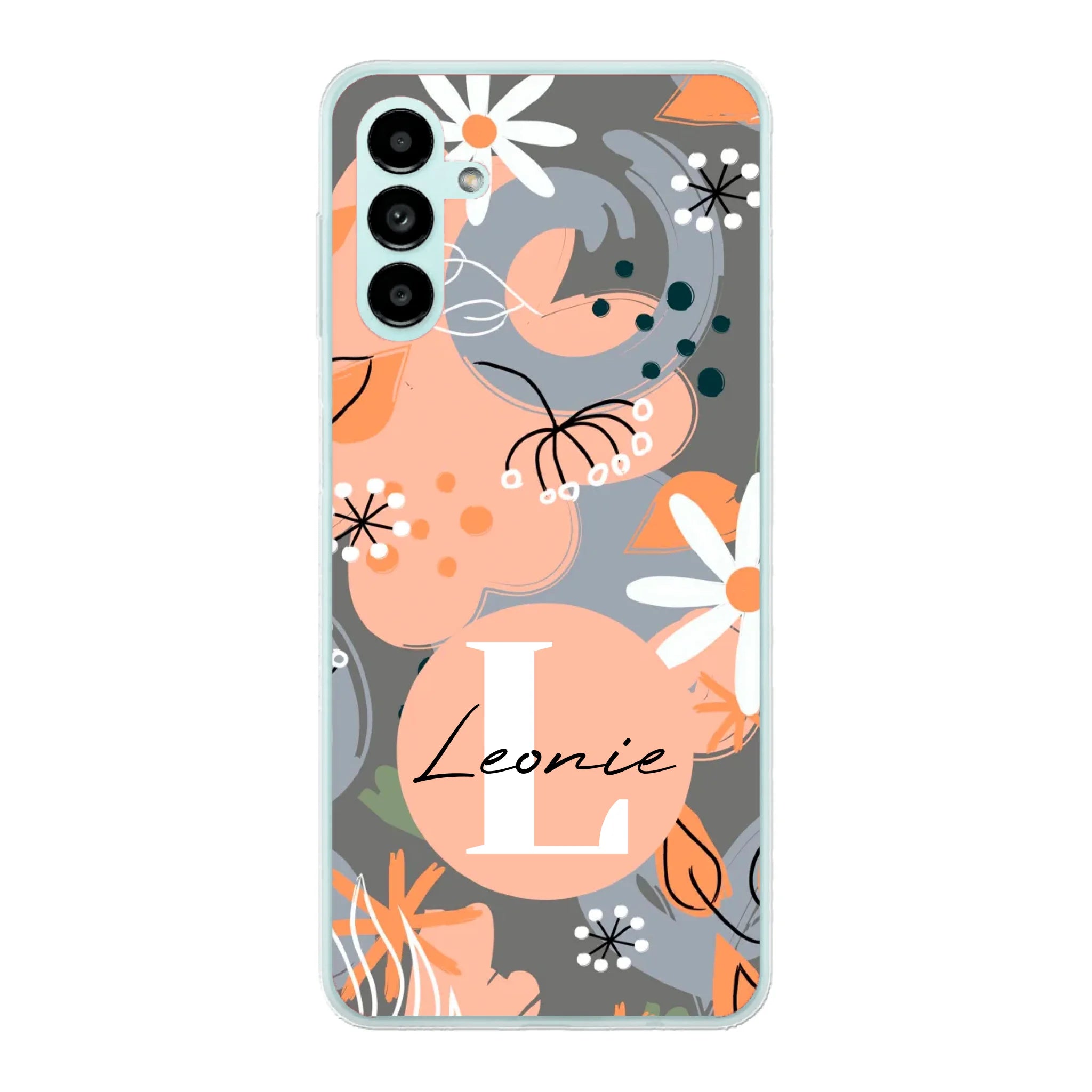 Abstraktes Blumenmuster Design für Paare, Freundin, Mama, Oma & Tante - Personalisierbare Handyhülle