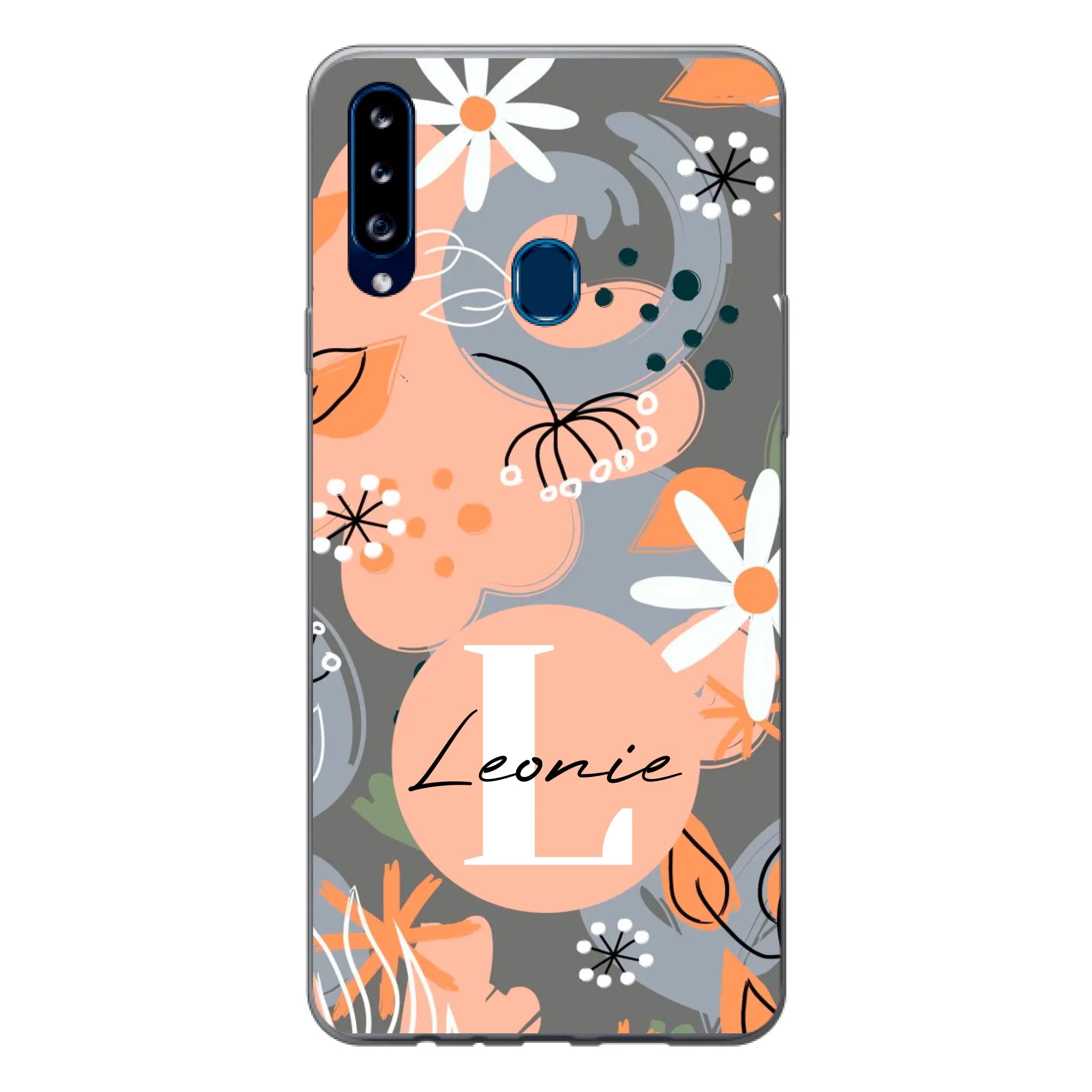 Abstraktes Blumenmuster Design für Paare, Freundin, Mama, Oma & Tante - Personalisierbare Handyhülle