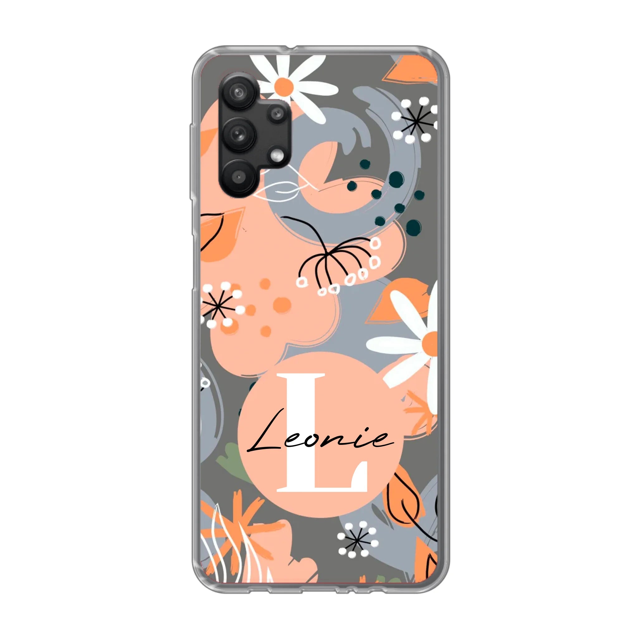 Abstraktes Blumenmuster Design für Paare, Freundin, Mama, Oma & Tante - Personalisierbare Handyhülle