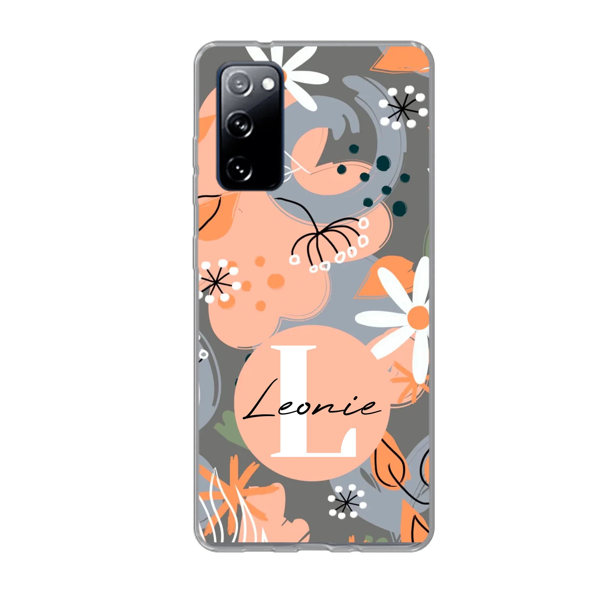 Abstraktes Blumenmuster Design für Paare, Freundin, Mama, Oma & Tante - Personalisierbare Handyhülle