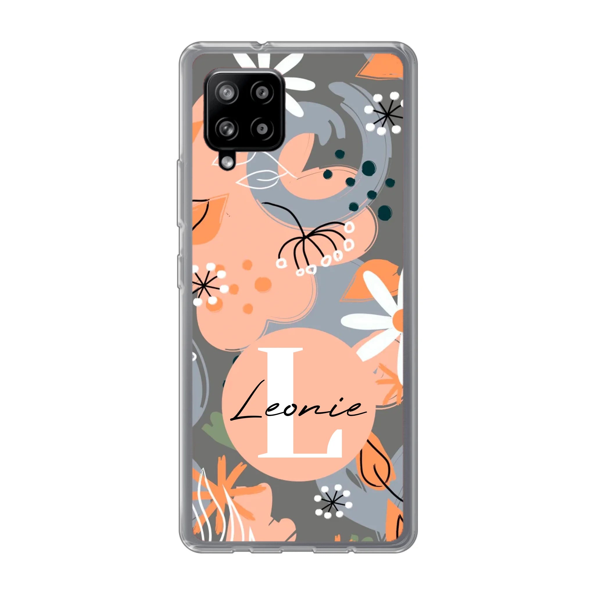 Abstraktes Blumenmuster Design für Paare, Freundin, Mama, Oma & Tante - Personalisierbare Handyhülle
