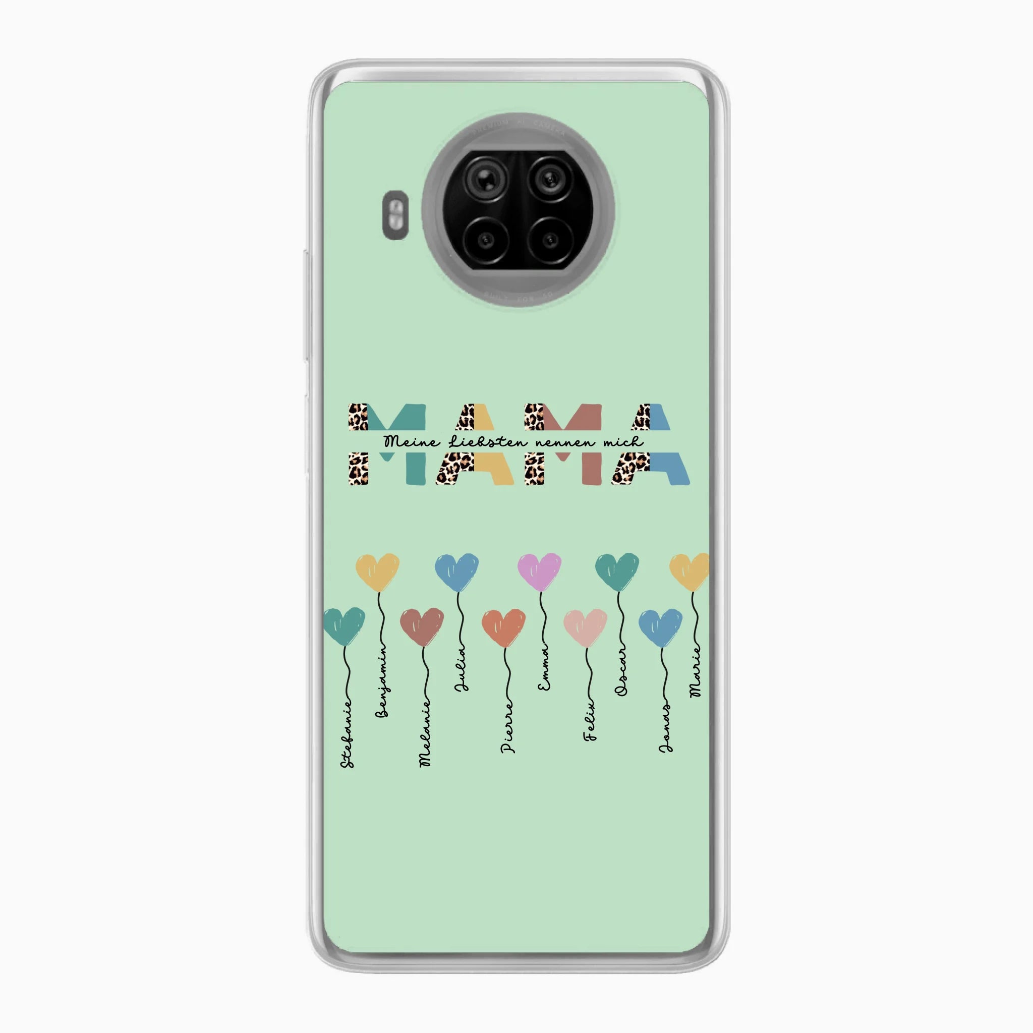 Mama / Oma Herzballons mit Text - Personalisierbare Handyhülle