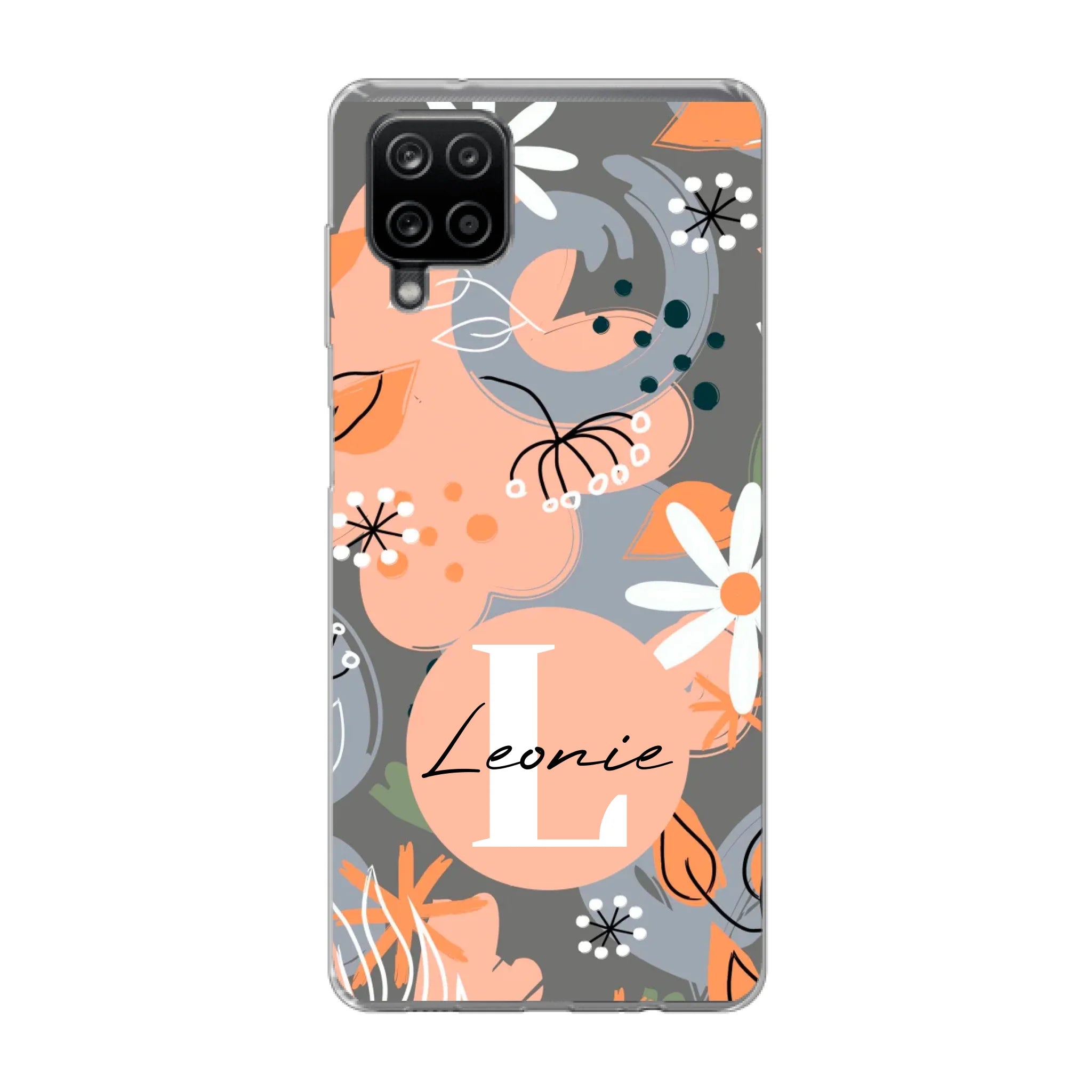 Abstraktes Blumenmuster Design für Paare, Freundin, Mama, Oma & Tante - Personalisierbare Handyhülle