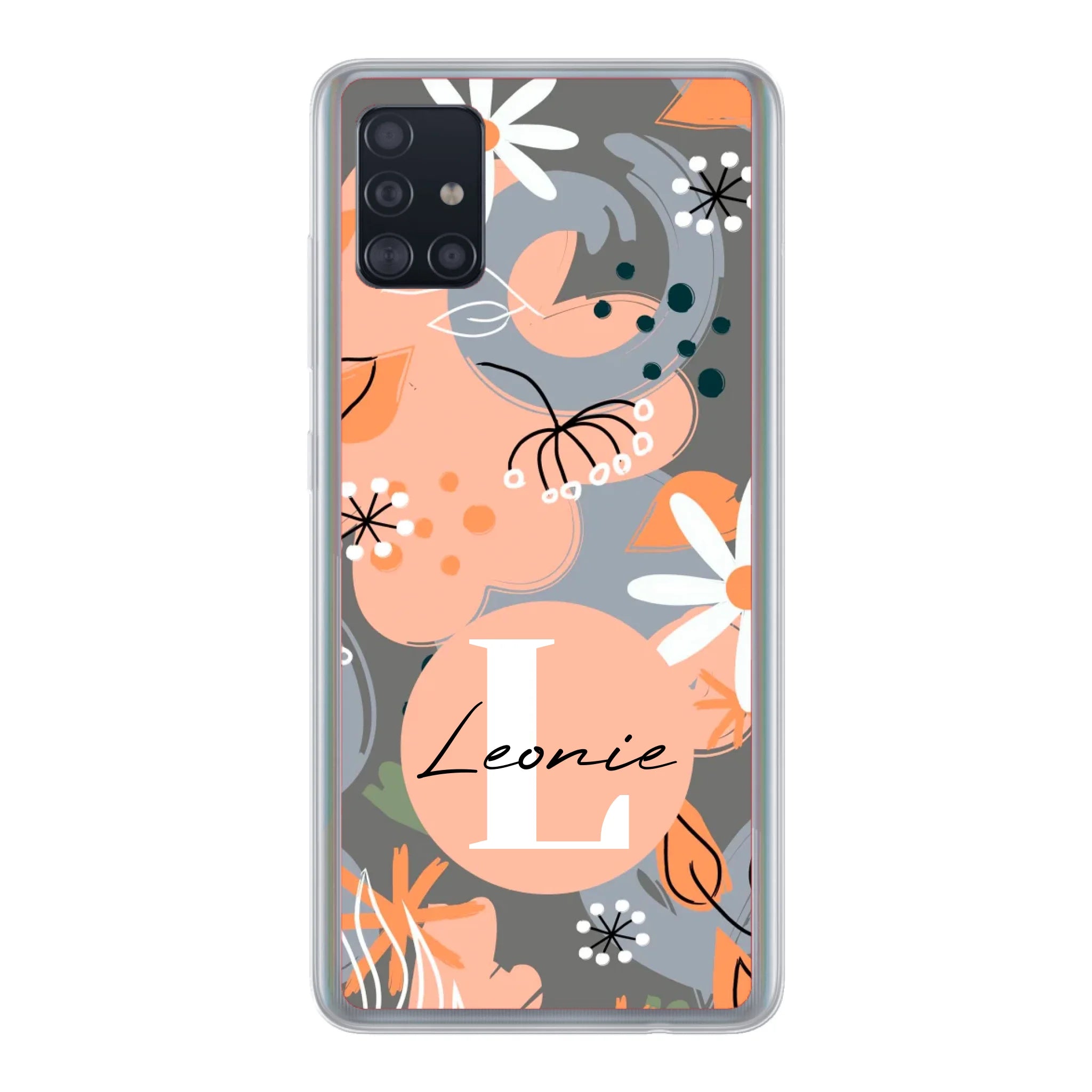Abstraktes Blumenmuster Design für Paare, Freundin, Mama, Oma & Tante - Personalisierbare Handyhülle