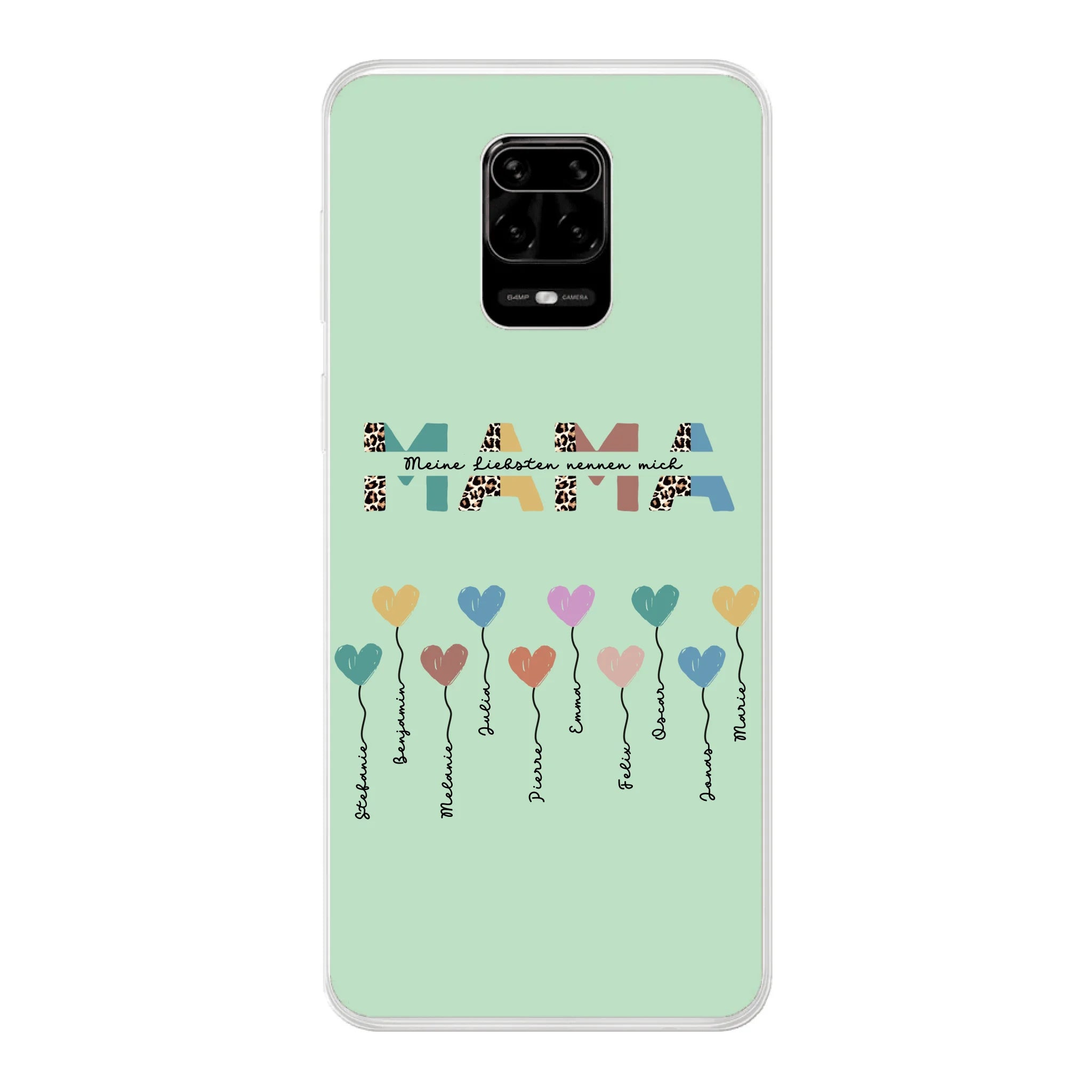 Mama / Oma Herzballons mit Text - Personalisierbare Handyhülle