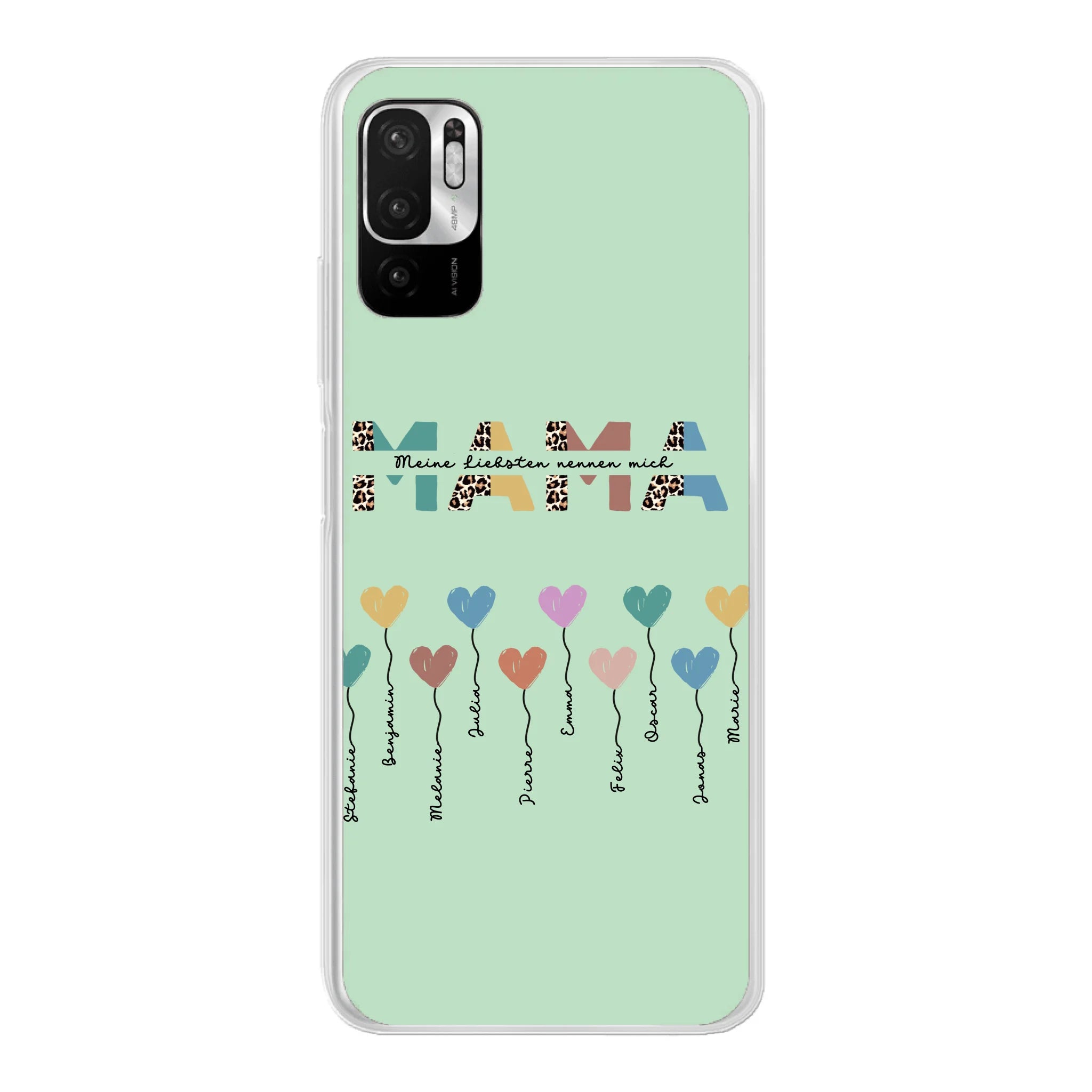 Mama / Oma Herzballons mit Text - Personalisierbare Handyhülle