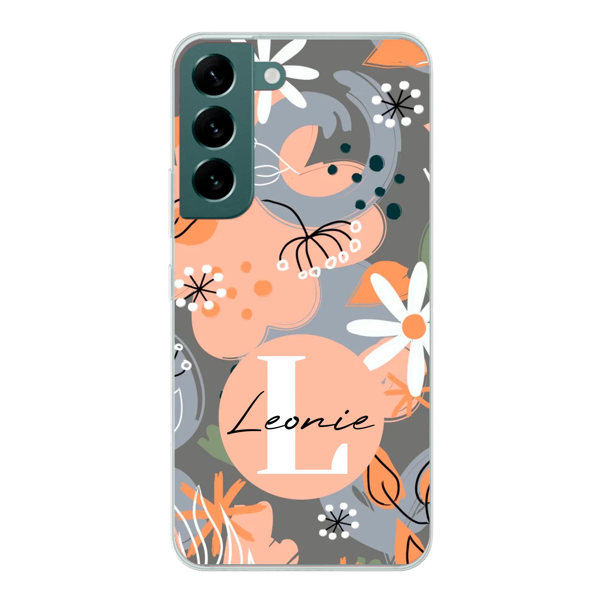 Abstraktes Blumenmuster Design für Paare, Freundin, Mama, Oma & Tante - Personalisierbare Handyhülle