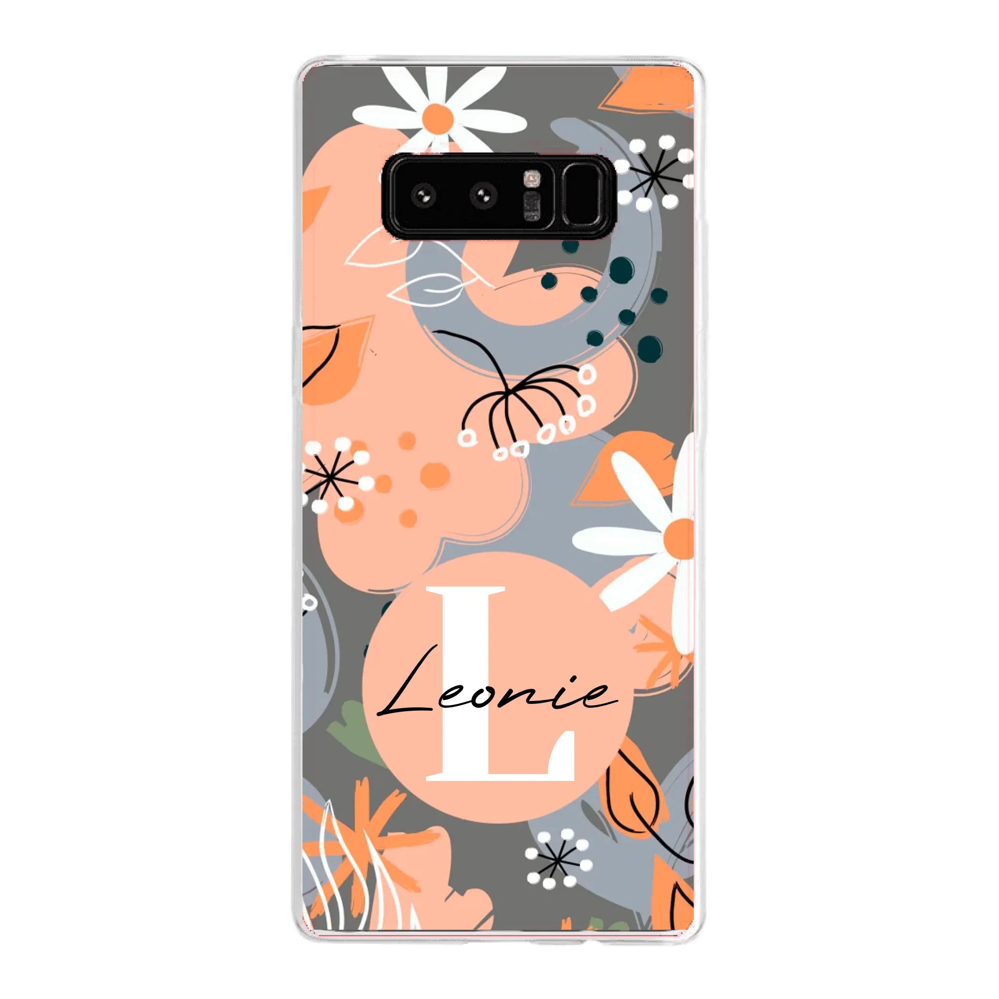 Abstraktes Blumenmuster Design für Paare, Freundin, Mama, Oma & Tante - Personalisierbare Handyhülle