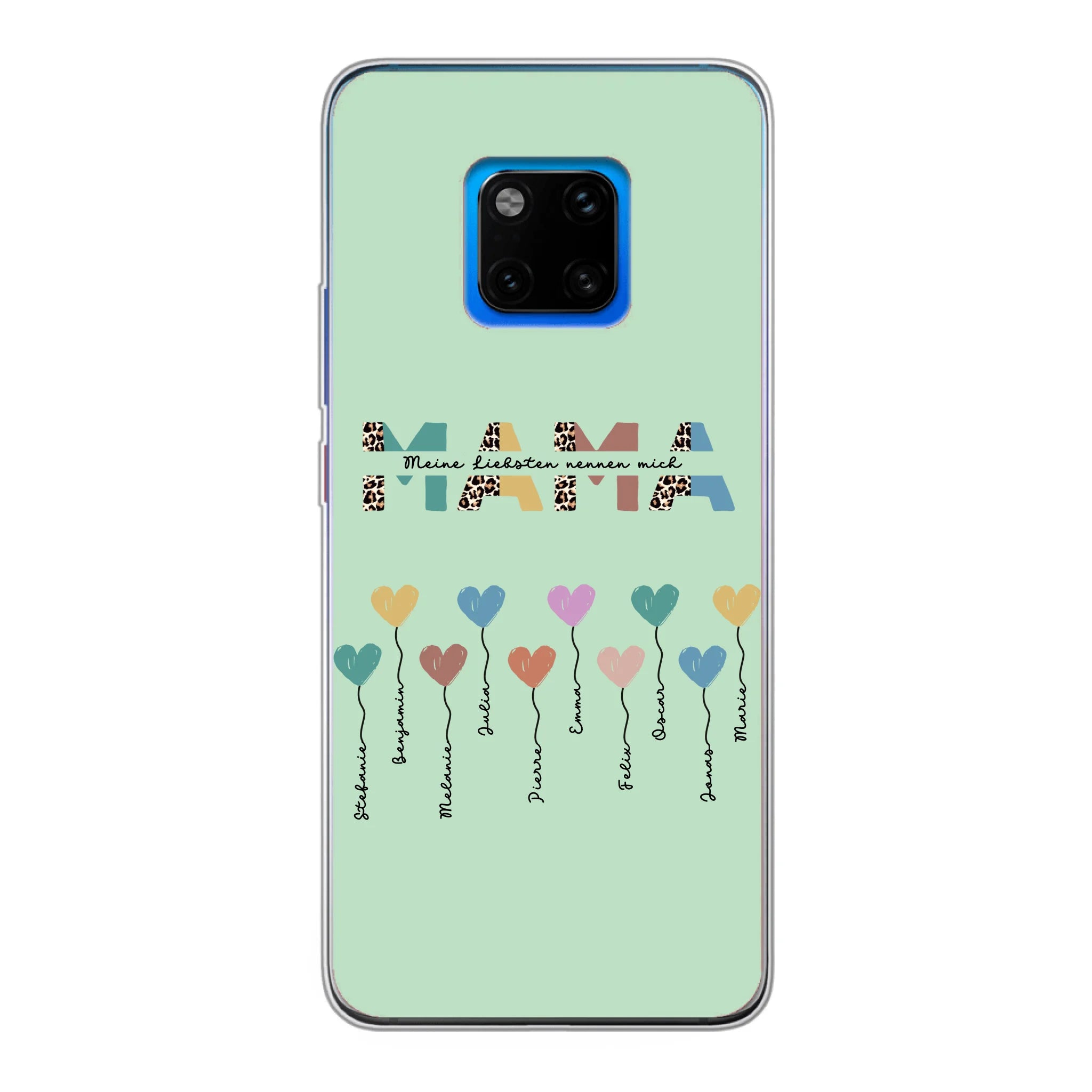 Mama / Oma Herzballons mit Text - Personalisierbare Handyhülle
