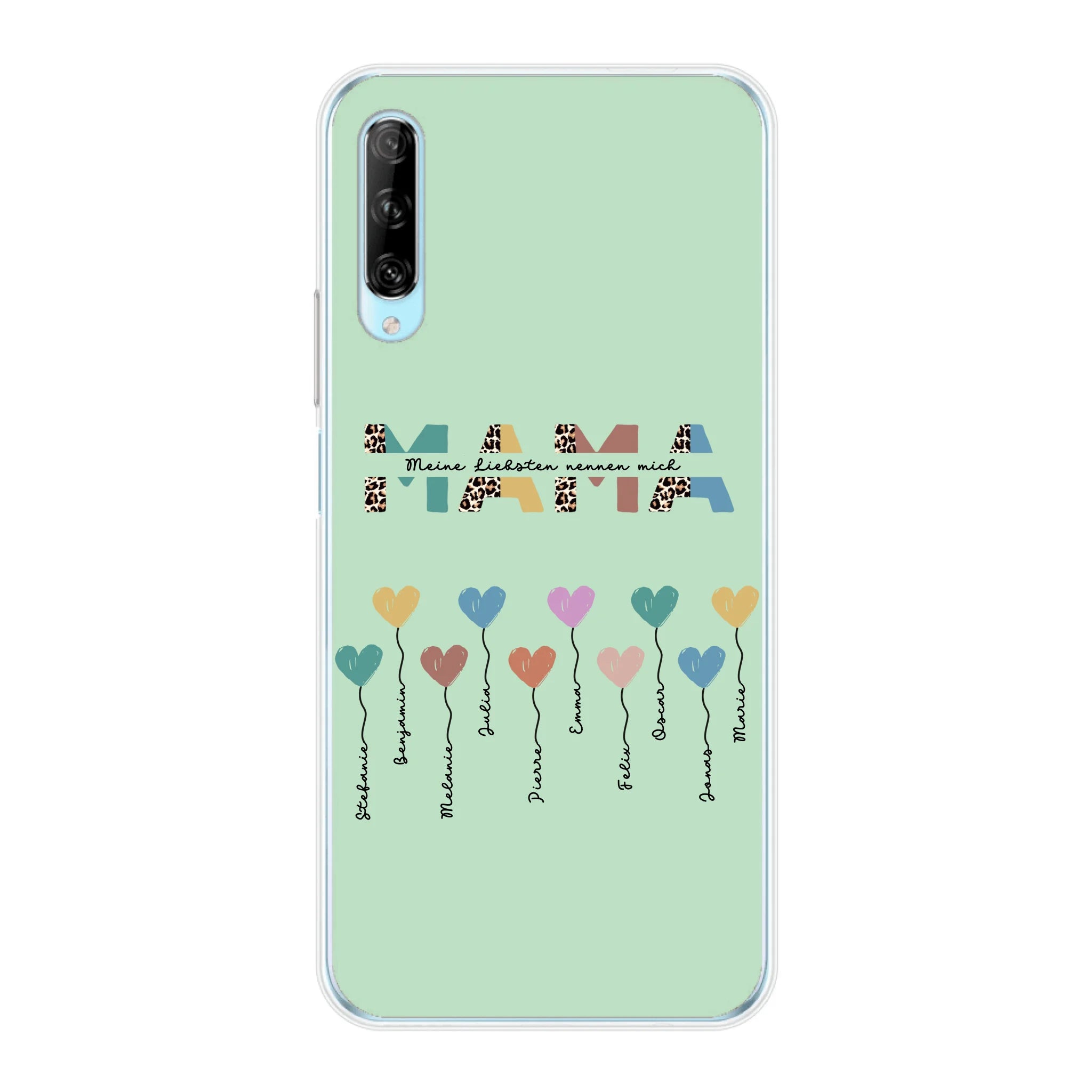 Mama / Oma Herzballons mit Text - Personalisierbare Handyhülle