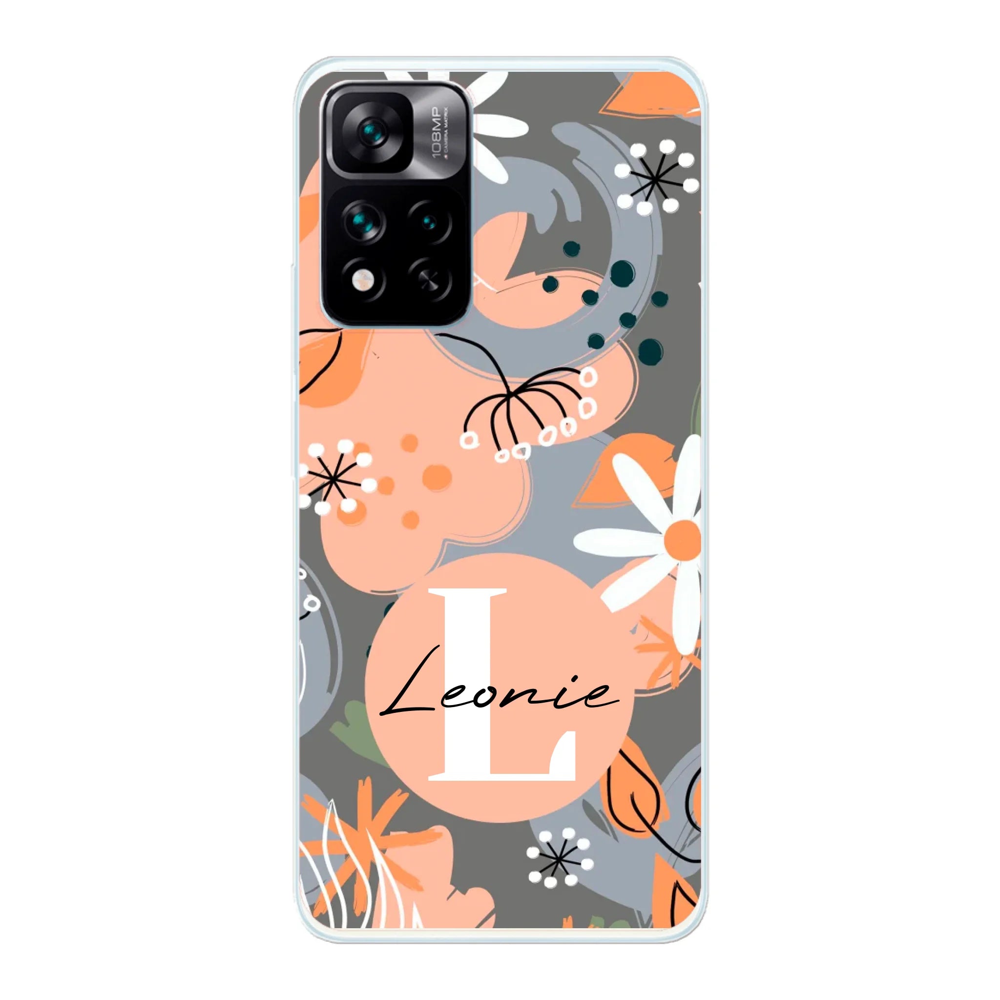 Abstraktes Blumenmuster Design für Paare, Freundin, Mama, Oma & Tante - Personalisierbare Handyhülle