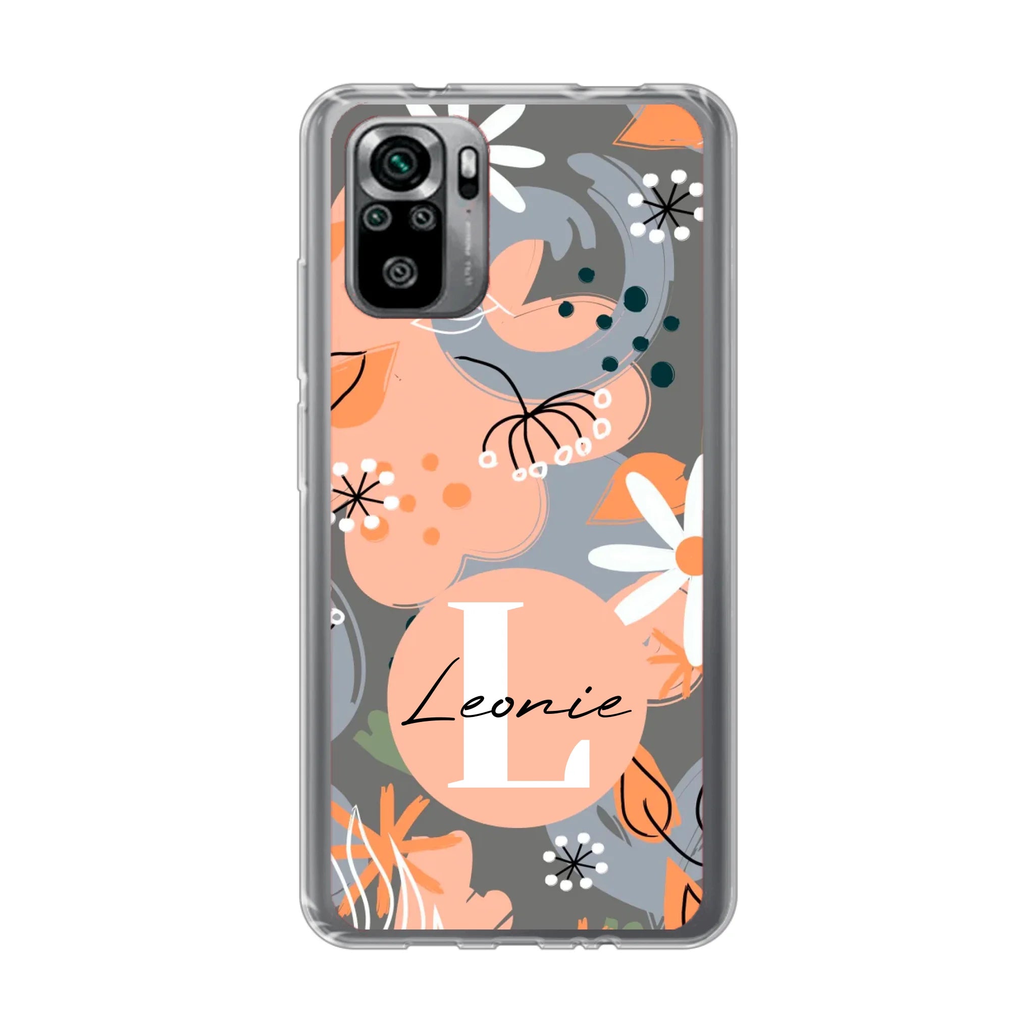 Abstraktes Blumenmuster Design für Paare, Freundin, Mama, Oma & Tante - Personalisierbare Handyhülle