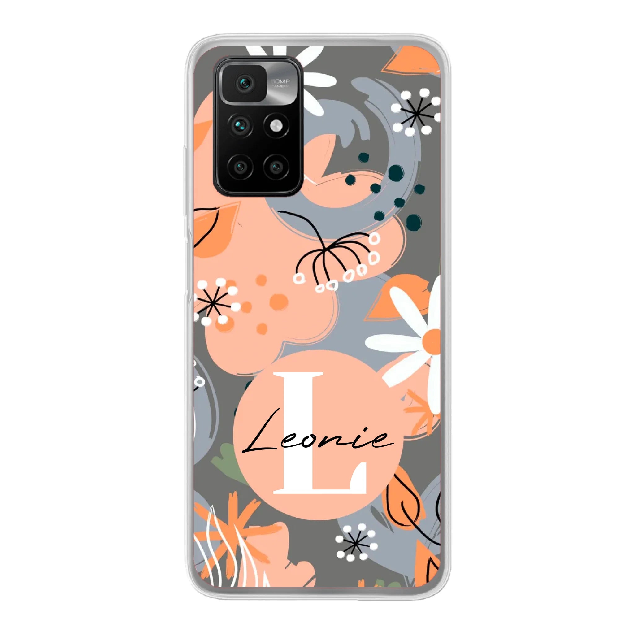 Abstraktes Blumenmuster Design für Paare, Freundin, Mama, Oma & Tante - Personalisierbare Handyhülle