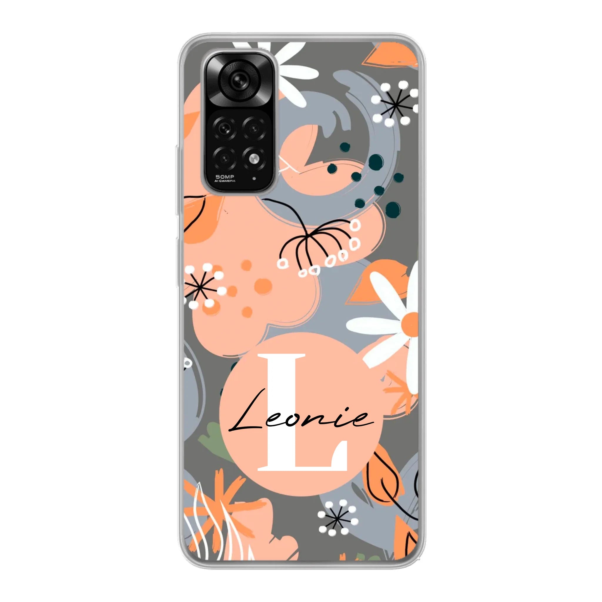Abstraktes Blumenmuster Design für Paare, Freundin, Mama, Oma & Tante - Personalisierbare Handyhülle