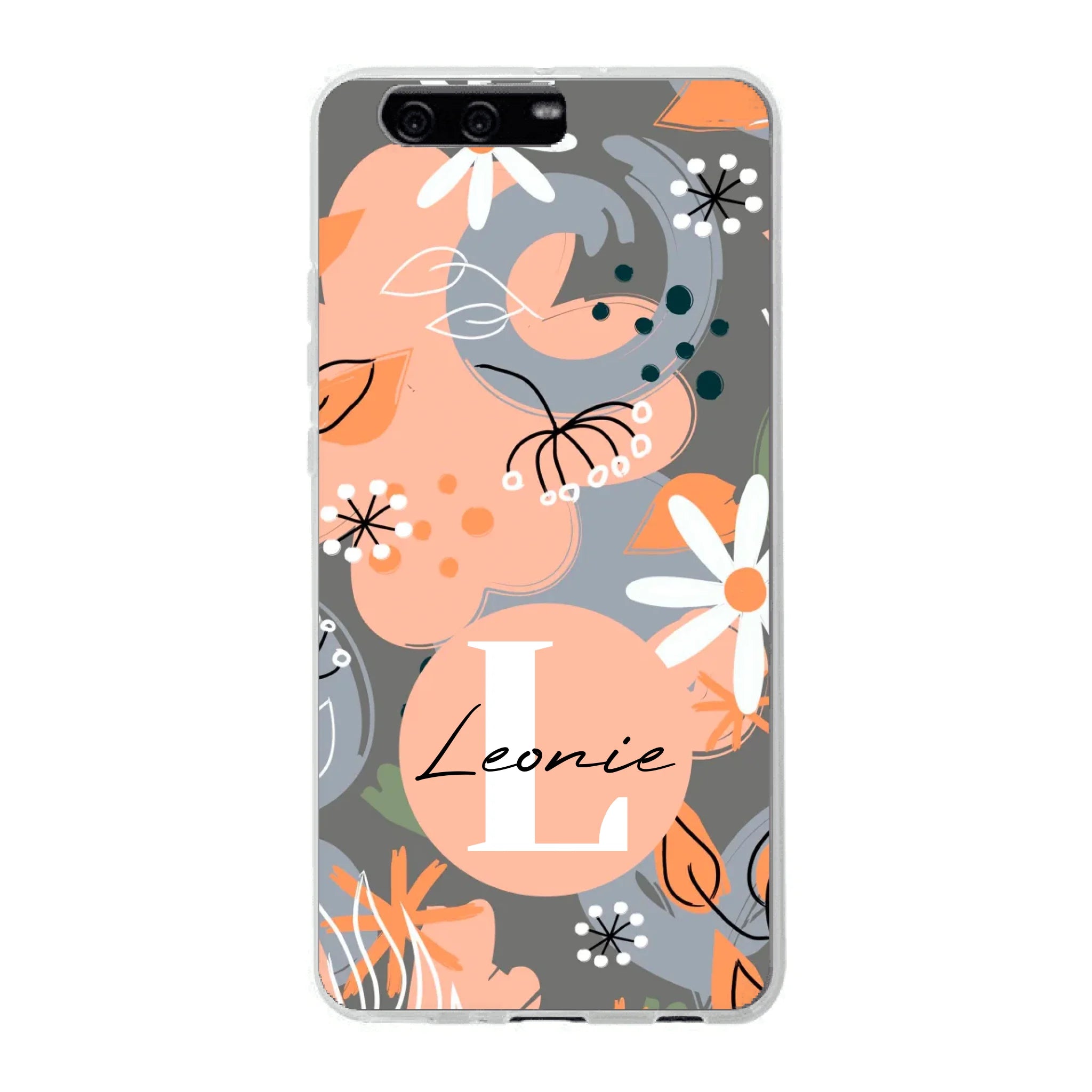 Abstraktes Blumenmuster Design für Paare, Freundin, Mama, Oma & Tante - Personalisierbare Handyhülle