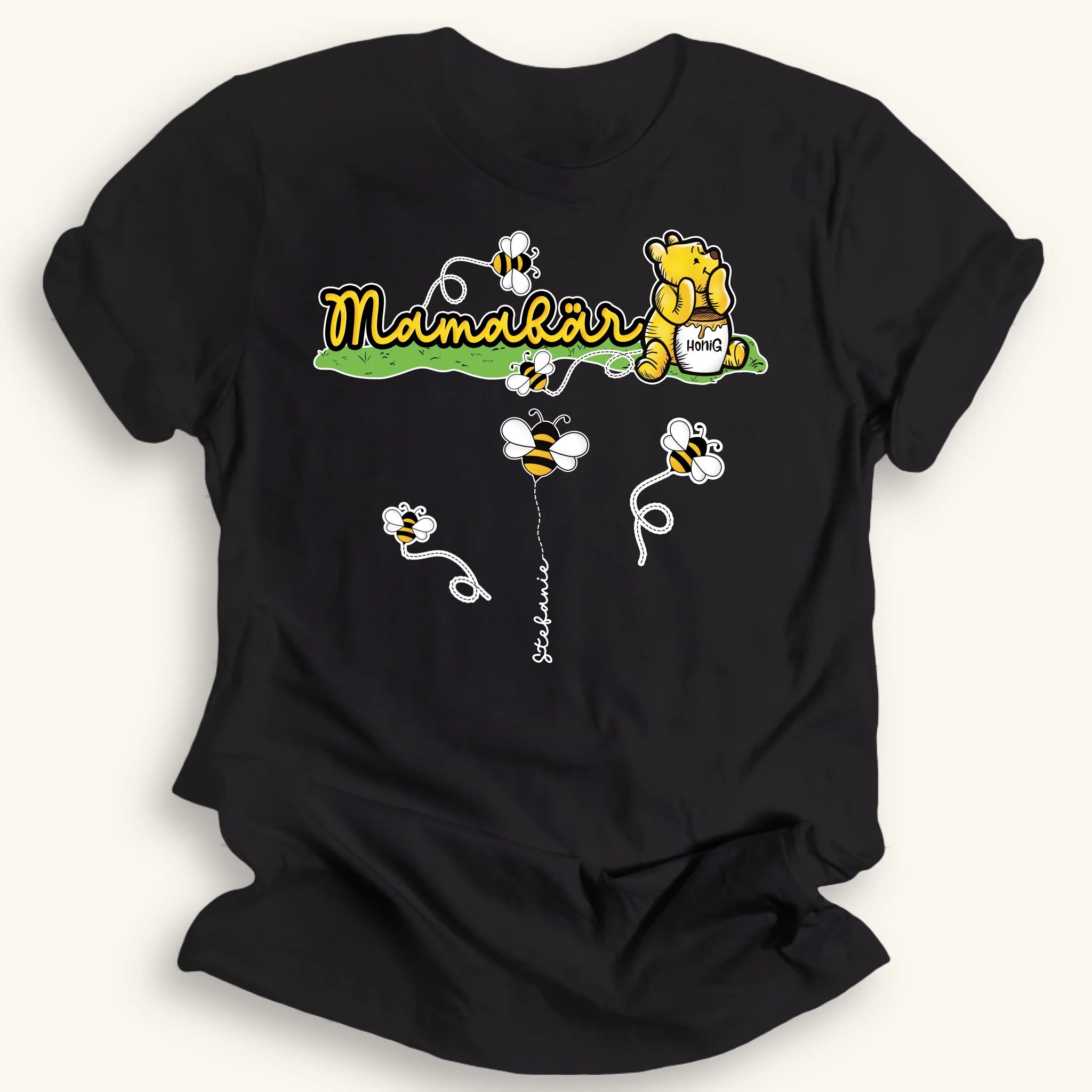 Mamabär / Papabär / Omabär / Opabär | mit Bienen und Namen | Geschenk für Muttertag / Geschenk für Vatertag- Personalisierbares T-Shirt